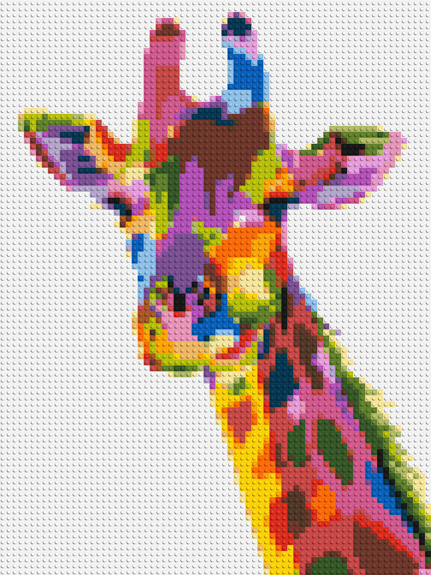 Giraffe Colourful Pop Art - Brick Art Mosaic Kit 3x4 large