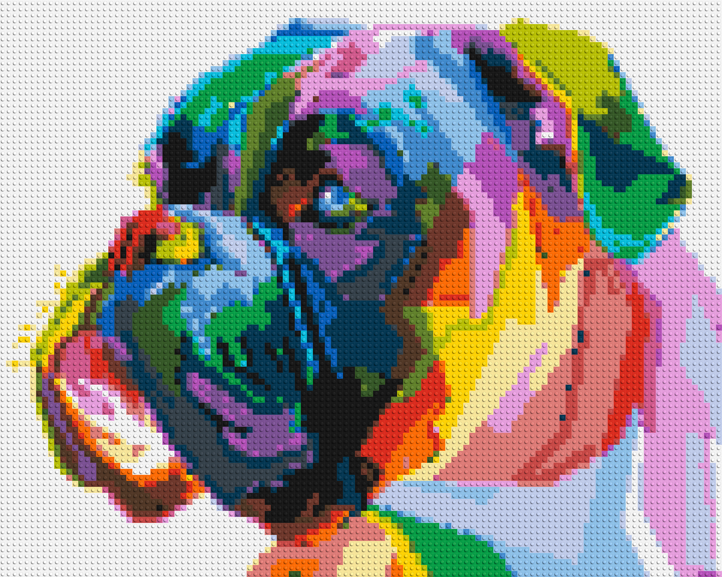 Boxer Colourful Pop Art - Brick Art Mosaic Kit 5x4 large