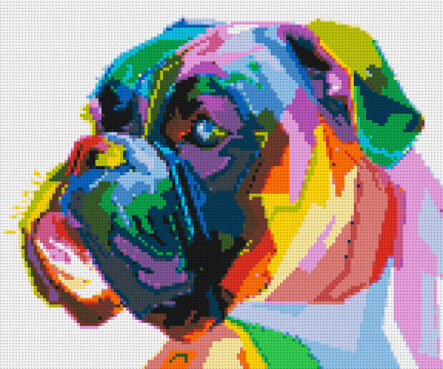 Boxer Colourful Pop Art - Brick Art Mosaic Kit 6x5 large