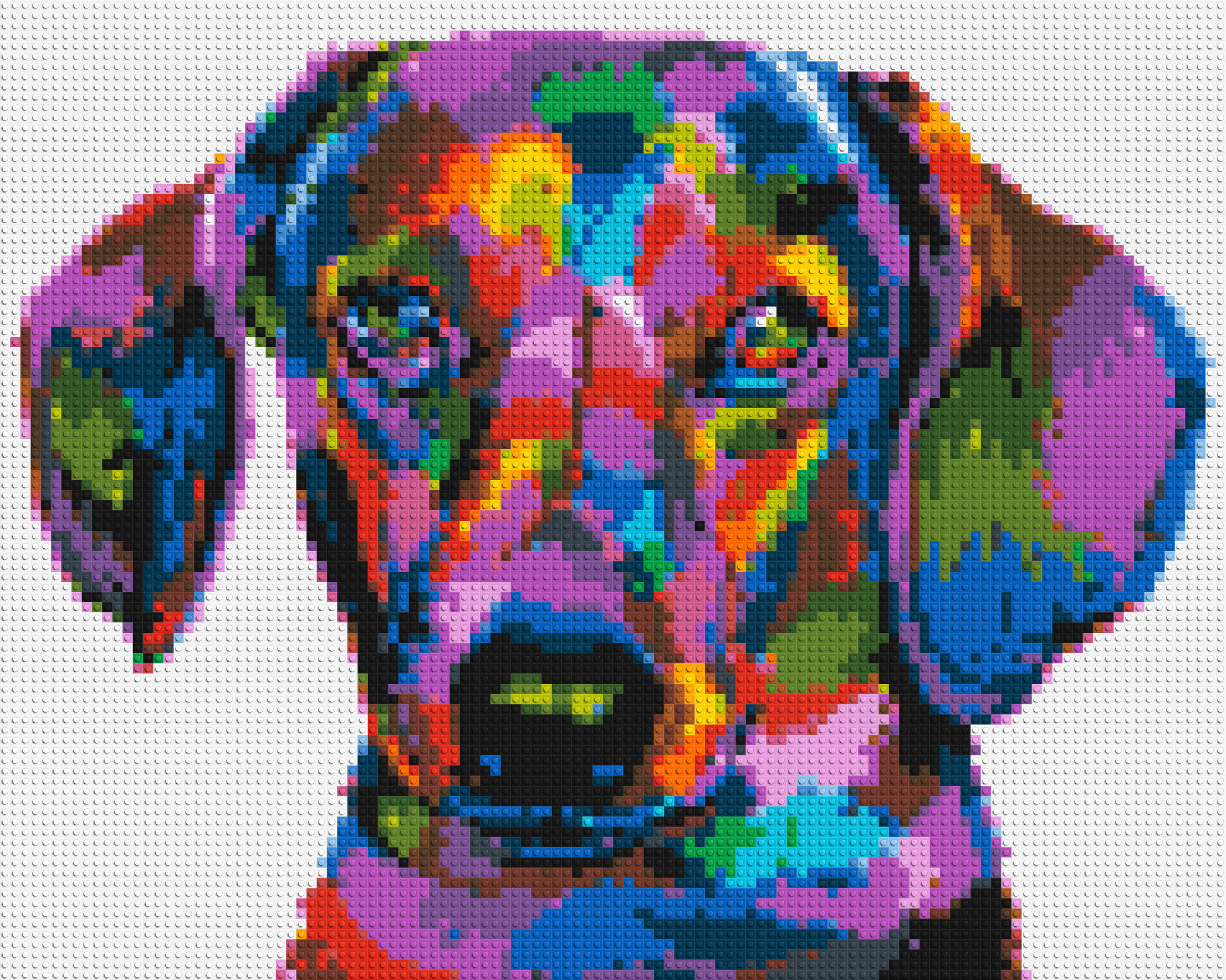 Dachshund Colourful Pop Art - Brick Art Mosaic Kit 5x4 large