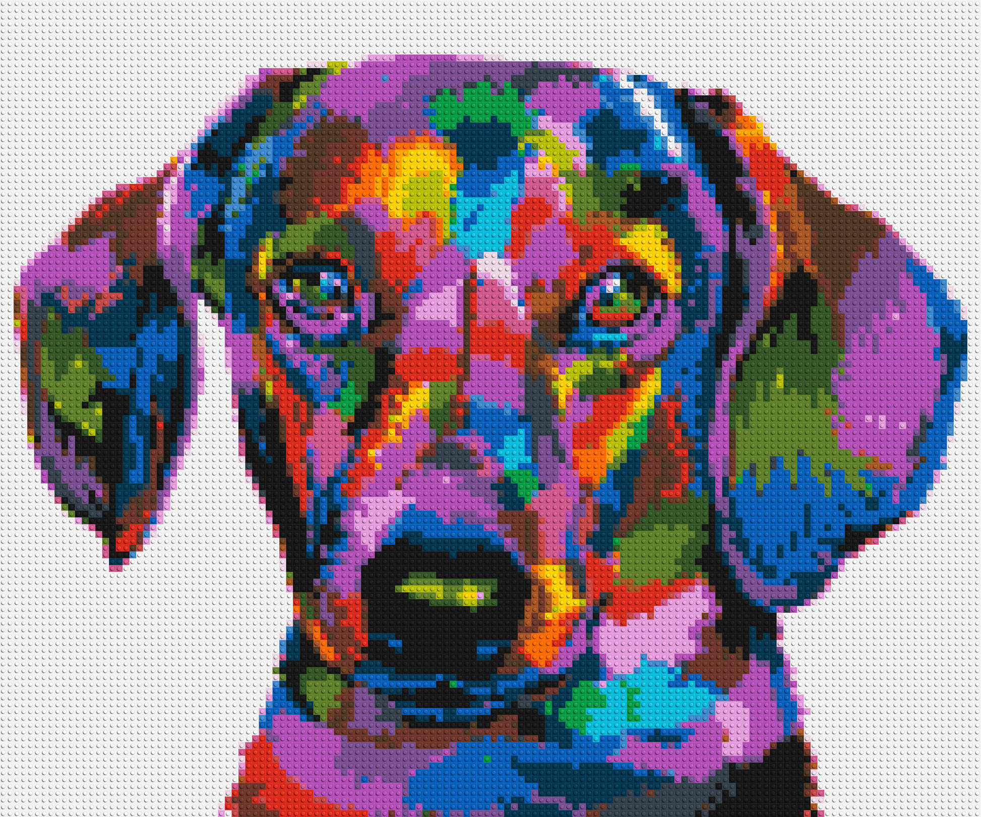 Dachshund Colourful Pop Art - Brick Art Mosaic Kit 6x5 large