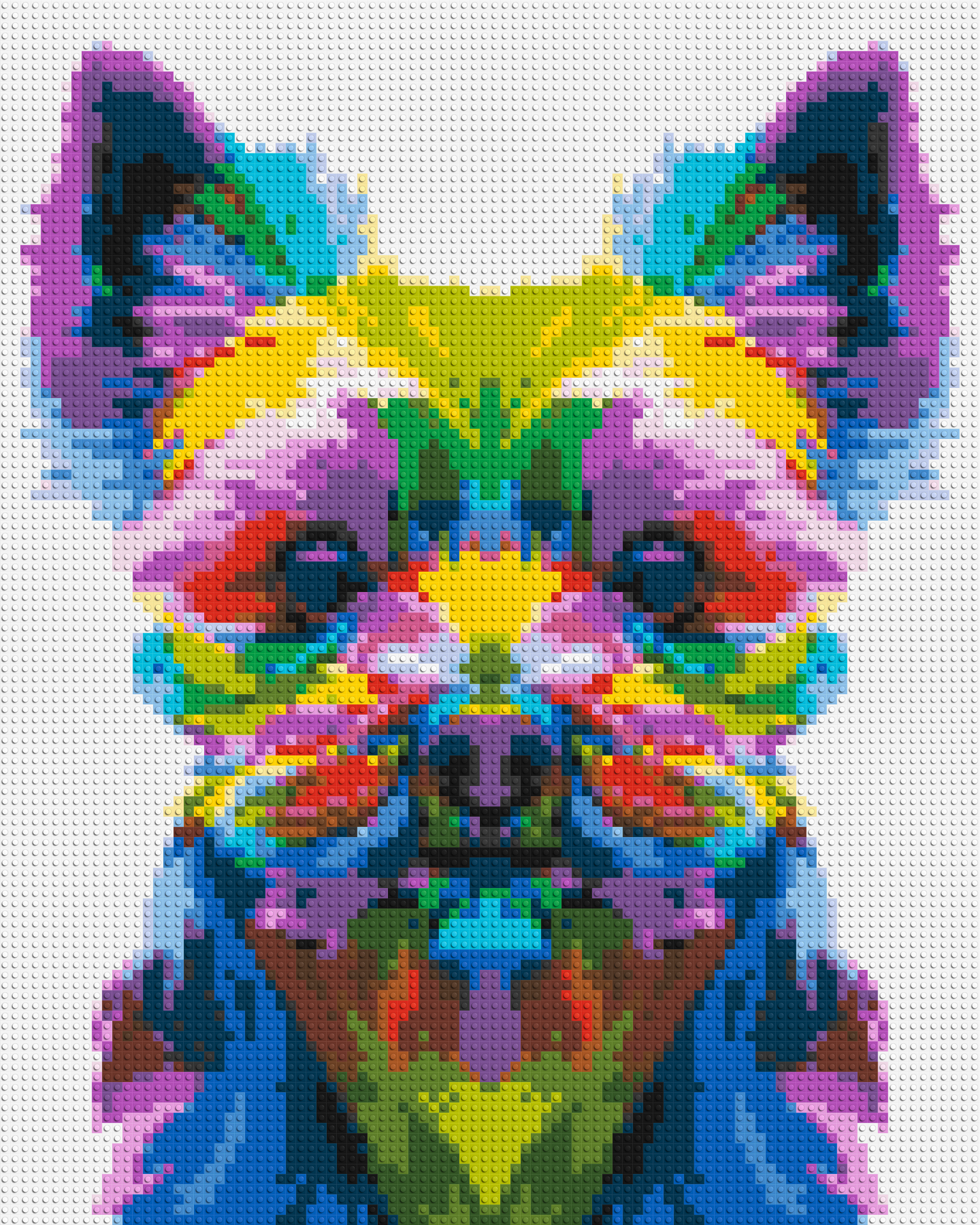 Yorkshire Terrier Colourful Pop Art - Brick Art Mosaic Kit 4x5 large