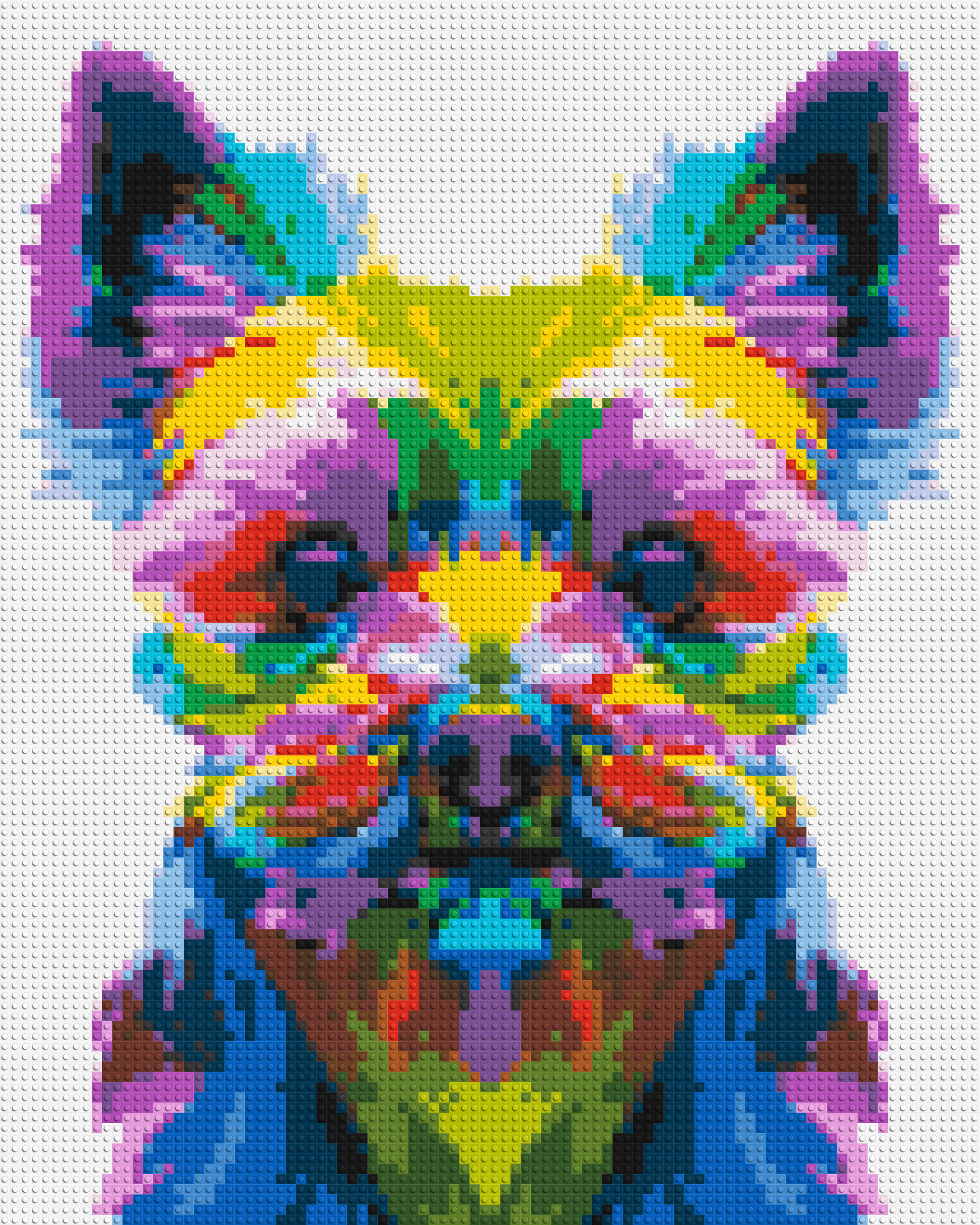 Yorkshire Terrier Colourful Pop Art - Brick Art Mosaic Kit 4x5 large