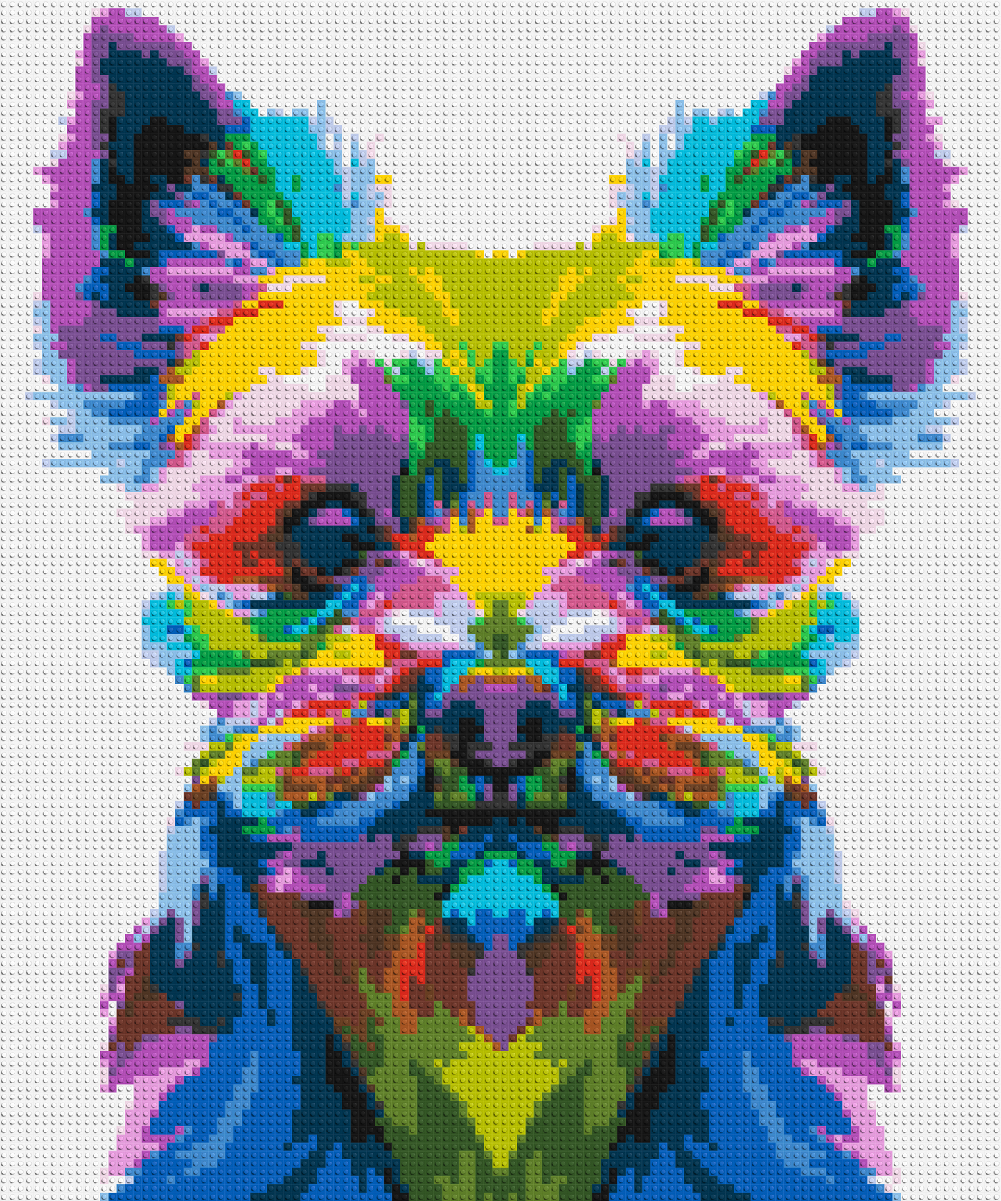 Yorkshire Terrier Colourful Pop Art - Brick Art Mosaic Kit 5x6 large