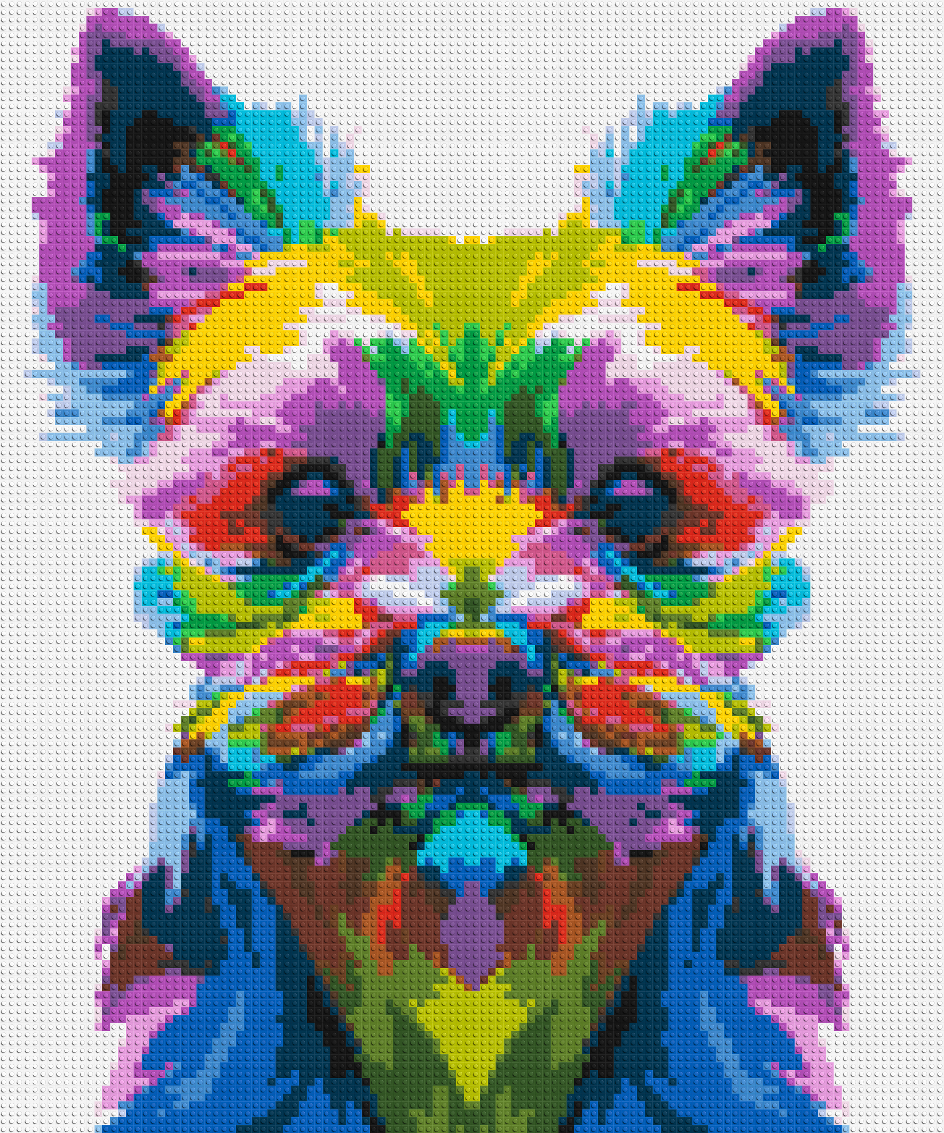 Yorkshire Terrier Colourful Pop Art - Brick Art Mosaic Kit 5x6 large