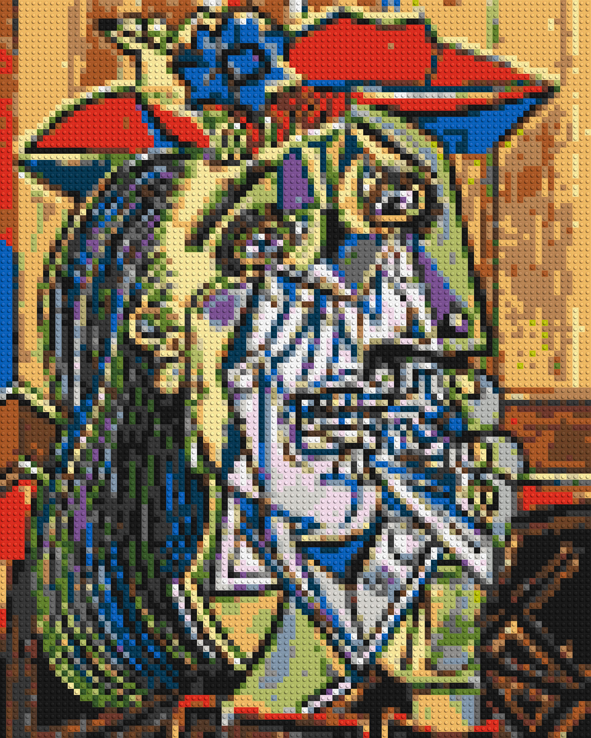 Weeping Woman by Pablo Picasso - Brick Art Mosaic Kit 4x5 large