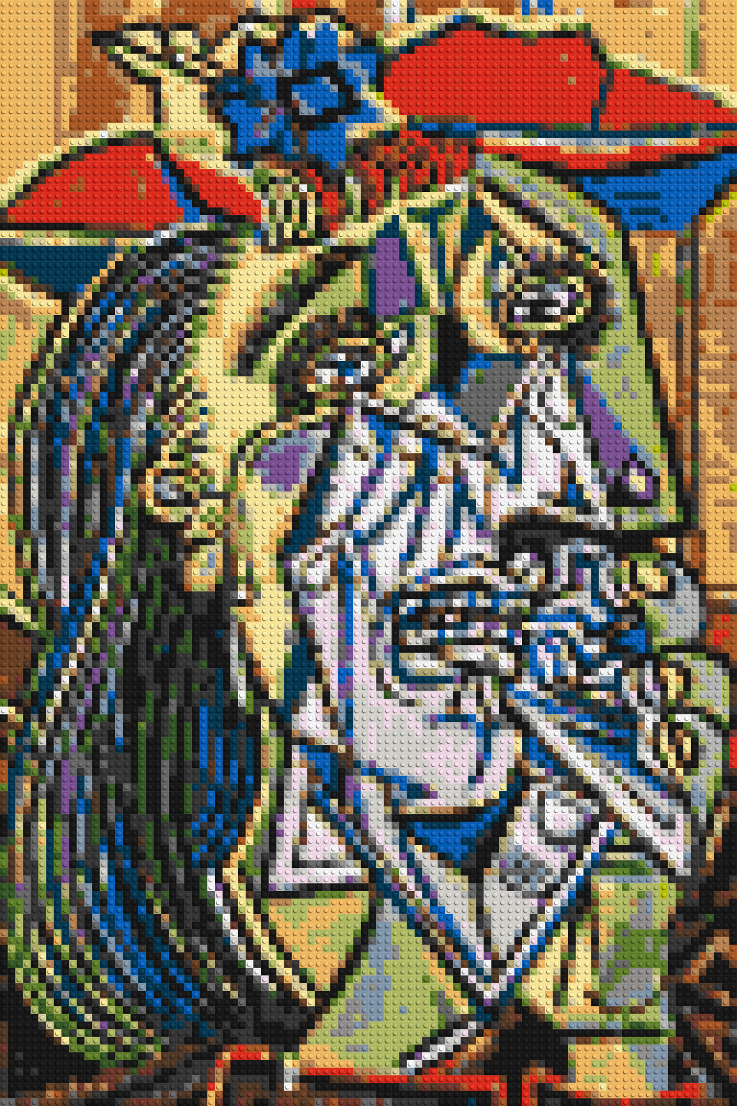 Weeping Woman by Pablo Picasso - Brick Art Mosaic Kit 4x6 large