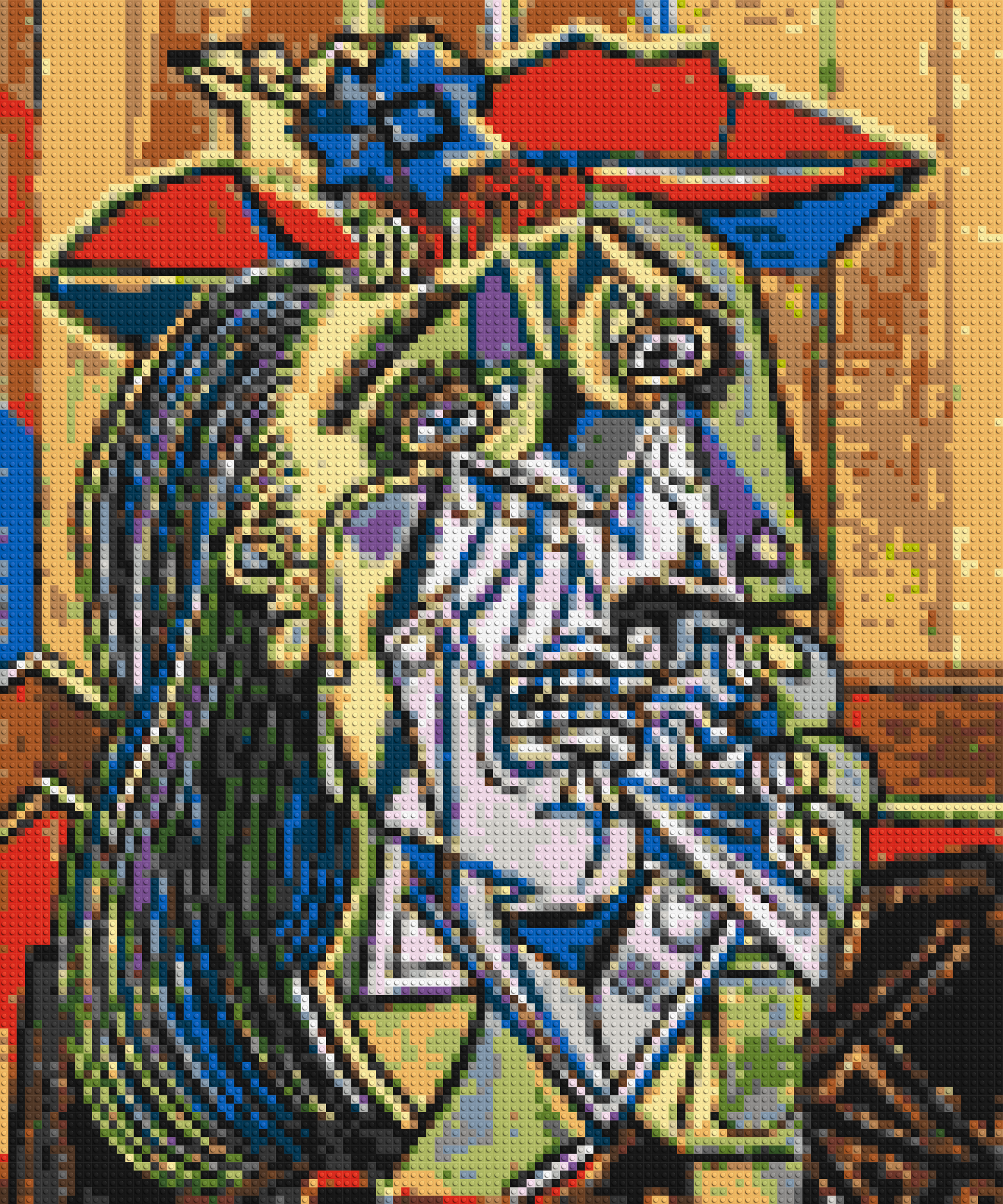 Weeping Woman by Pablo Picasso - Brick Art Mosaic Kit 5x6 large