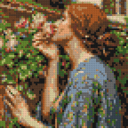 The Soul of The Rose by J. W. Waterhouse - Brick Art Mosaic Kit 3x3 large