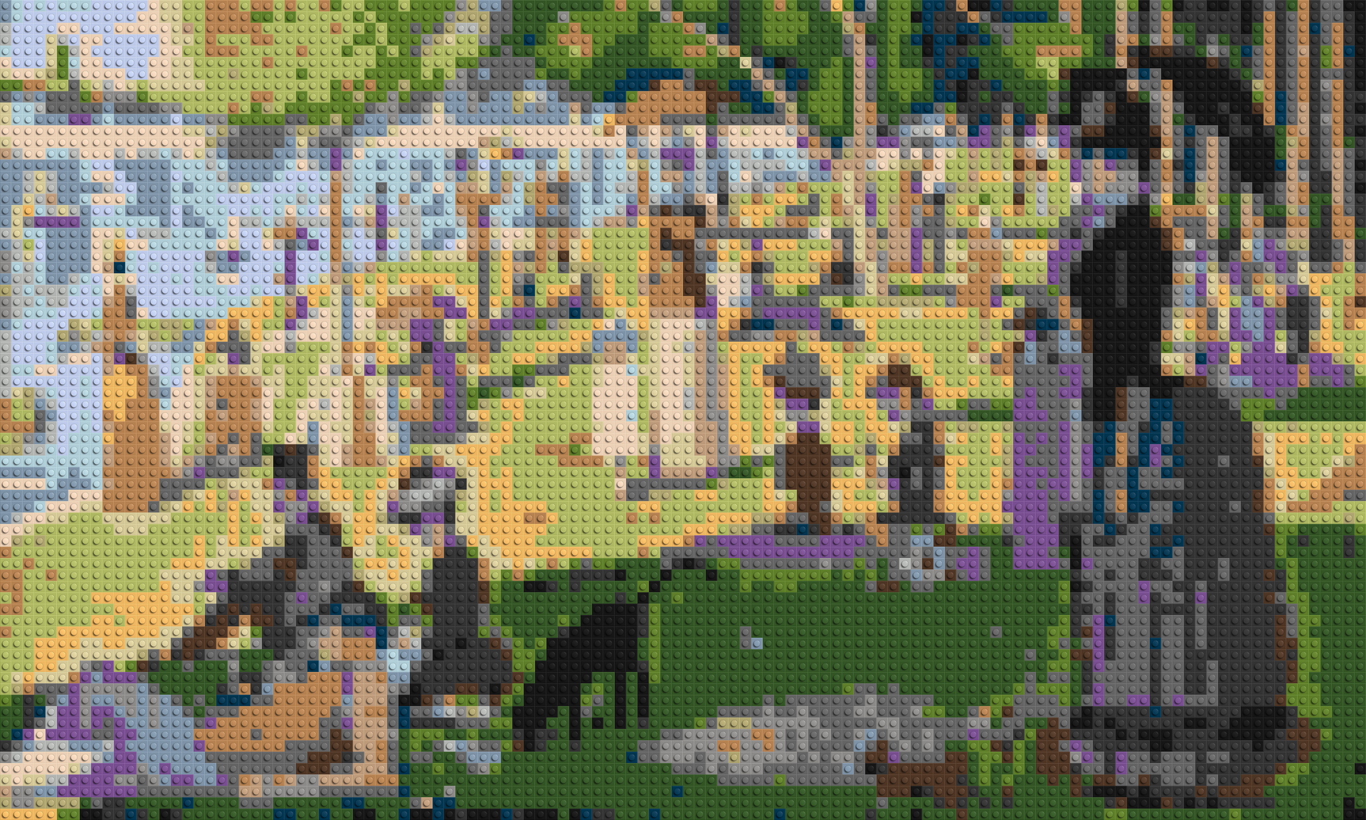 A Sunday Afternoon on the Island of La Grande Jatte By Georges Seurat - Brick Art Mosaic Kit 5x3 large