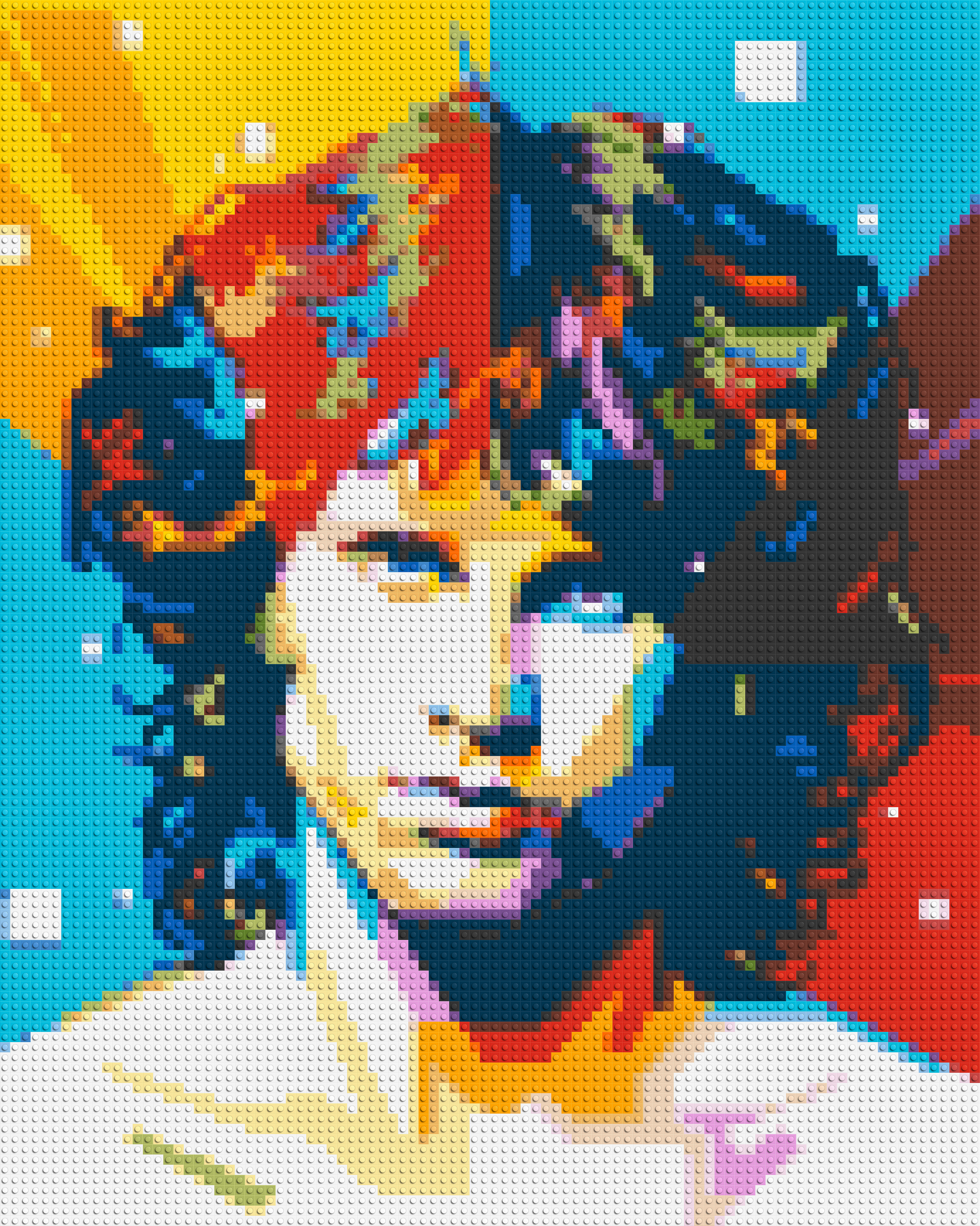 Jim Morrison - Brick Art Mosaic Kit 4x5 large