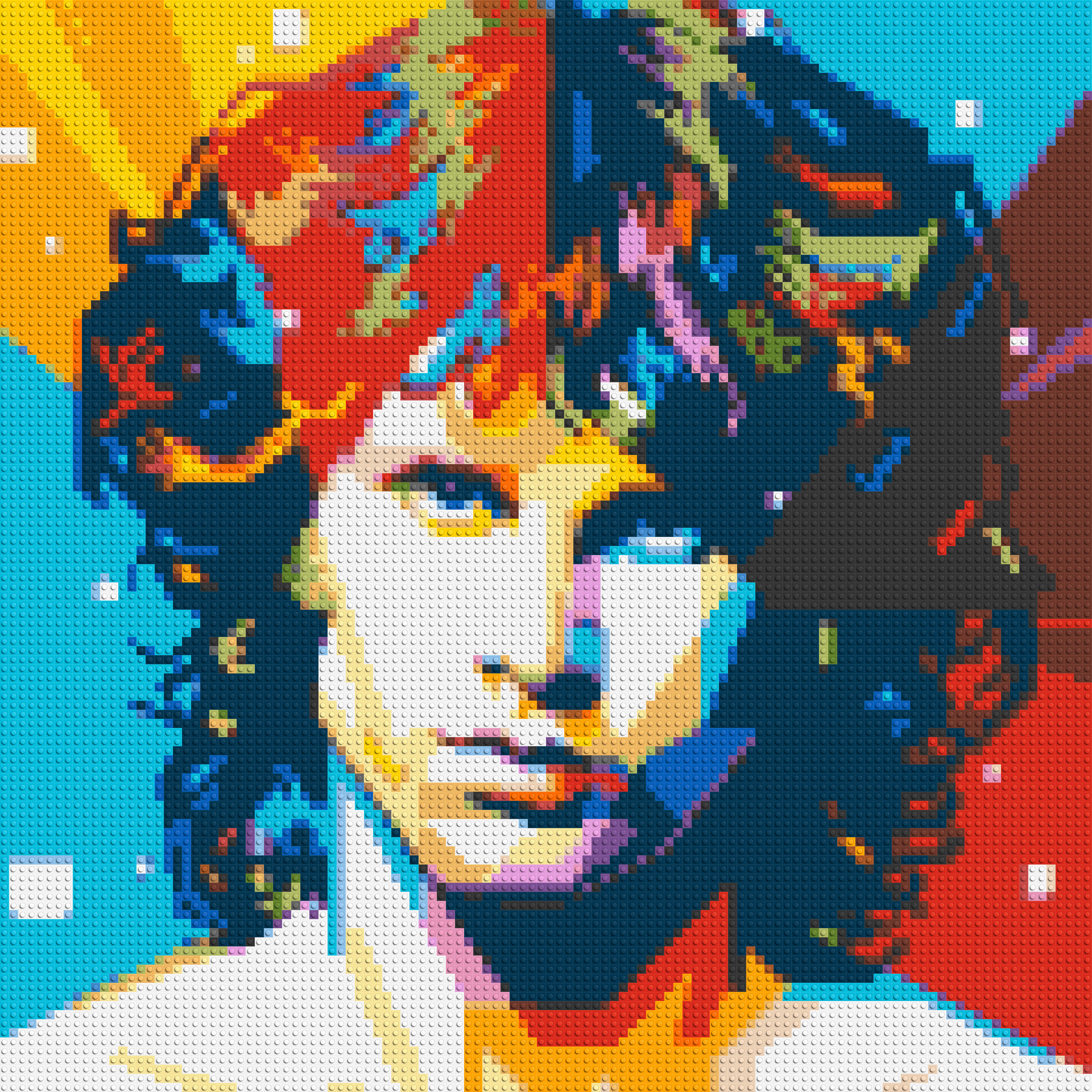 Jim Morrison - Brick Art Mosaic Kit 5x5 large