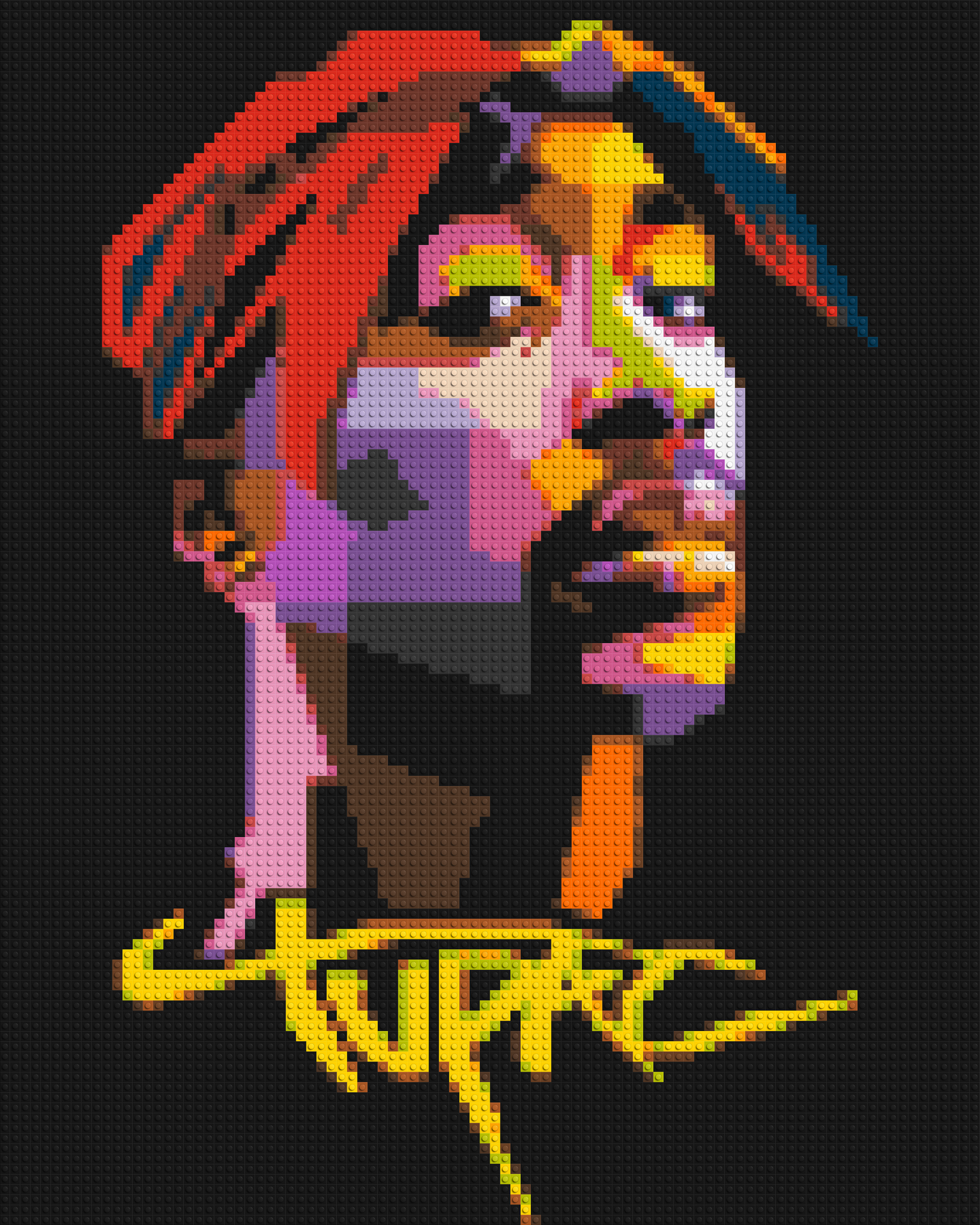 Tupac Shakur - Brick Art Mosaic Kit 4x5 large