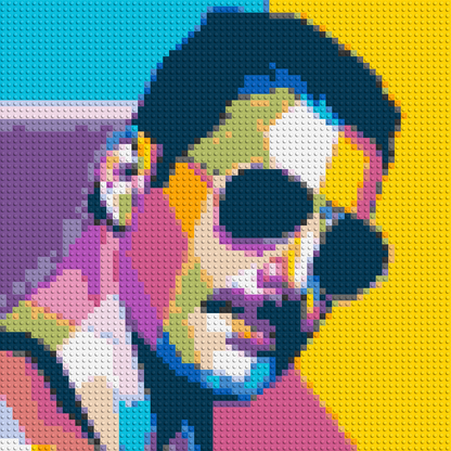 Freddie Mercury - Brick Art Mosaic Kit 3x3 large