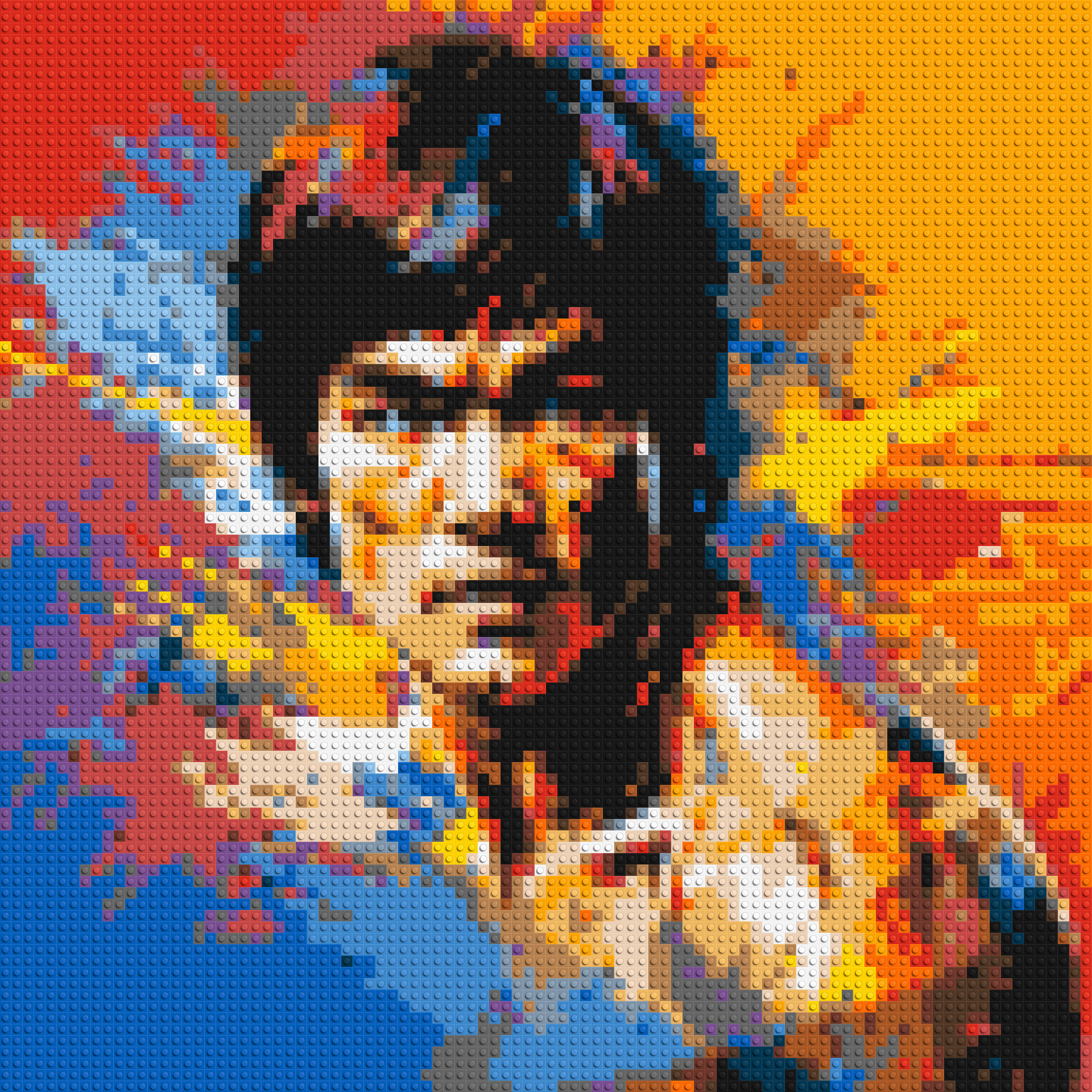 Bruce Lee - Brick Art Mosaic Kit 4x4 large