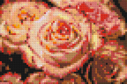 Pink Roses - Brick Art Mosaic Kit 3x2 large