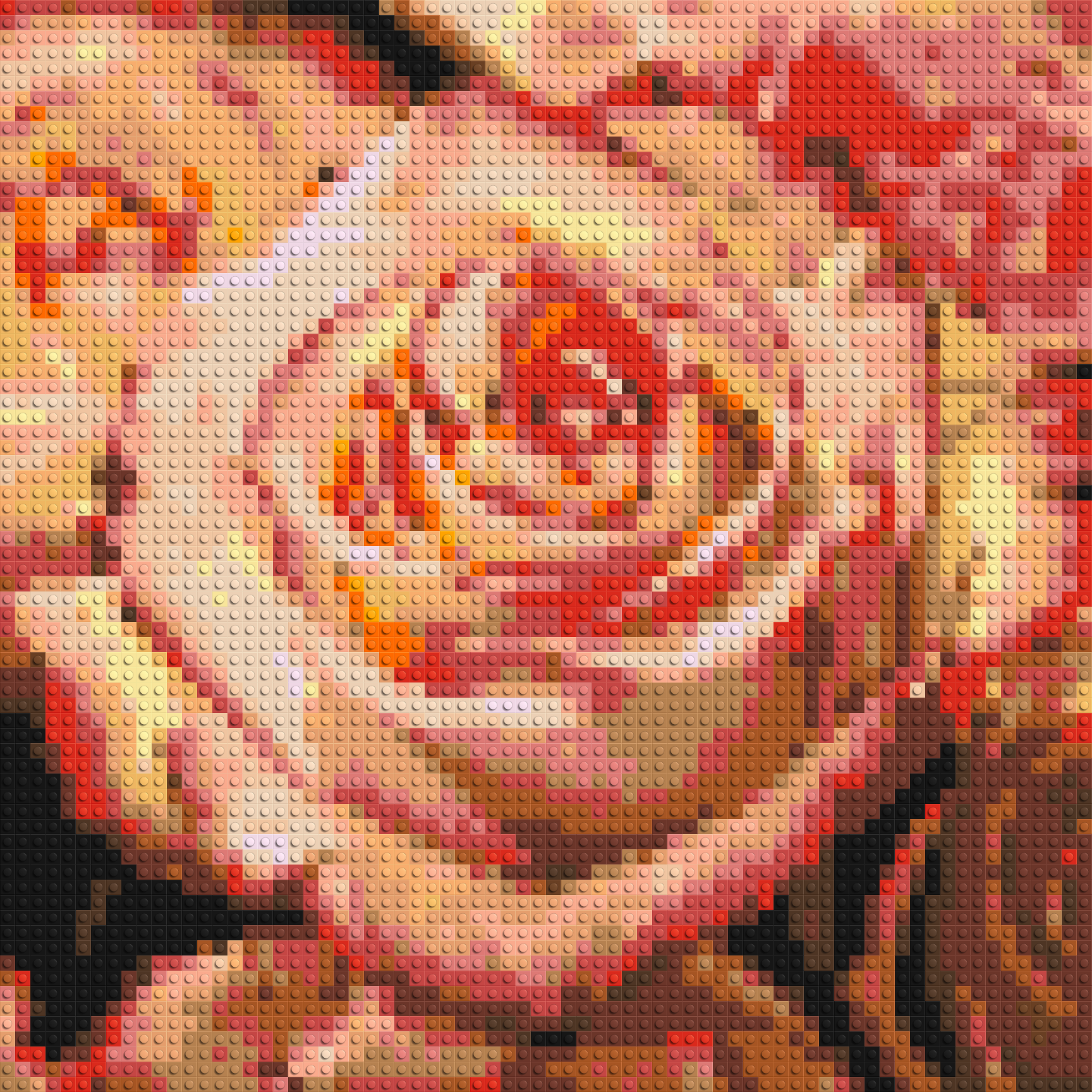 Pink Roses - Brick Art Mosaic Kit 3x3 large