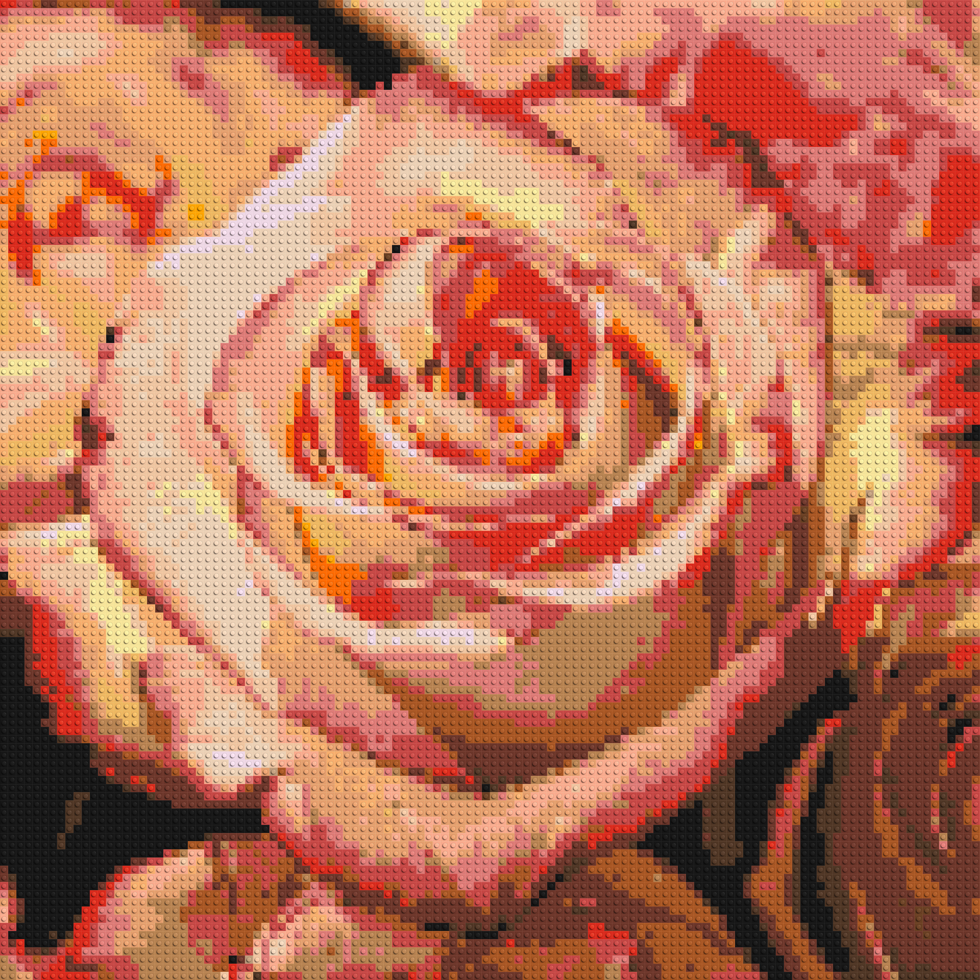 Pink Roses - Brick Art Mosaic Kit 5x5 large