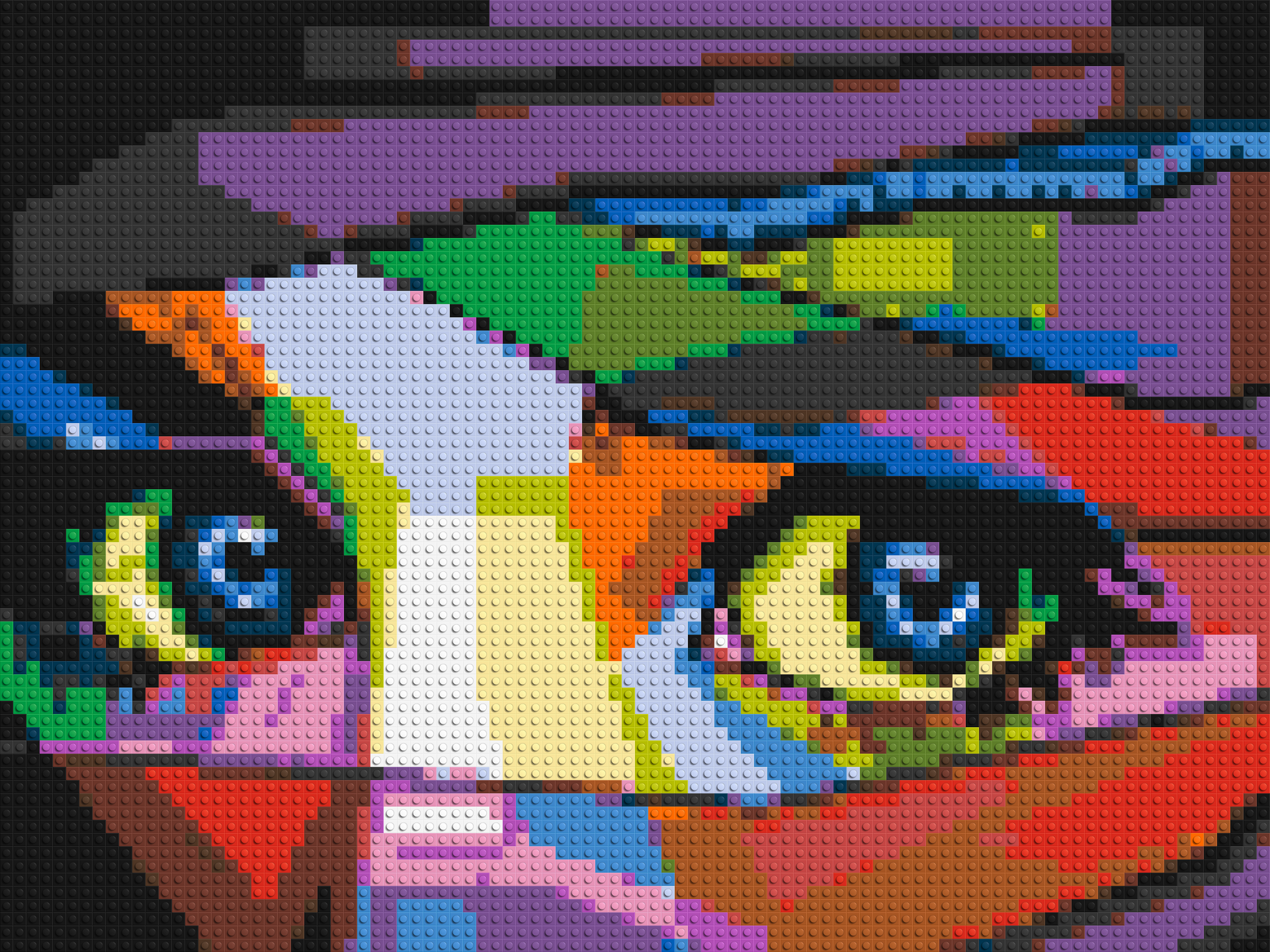 Colourful Gaze - Brick Art Mosaic Kit 4x3 large