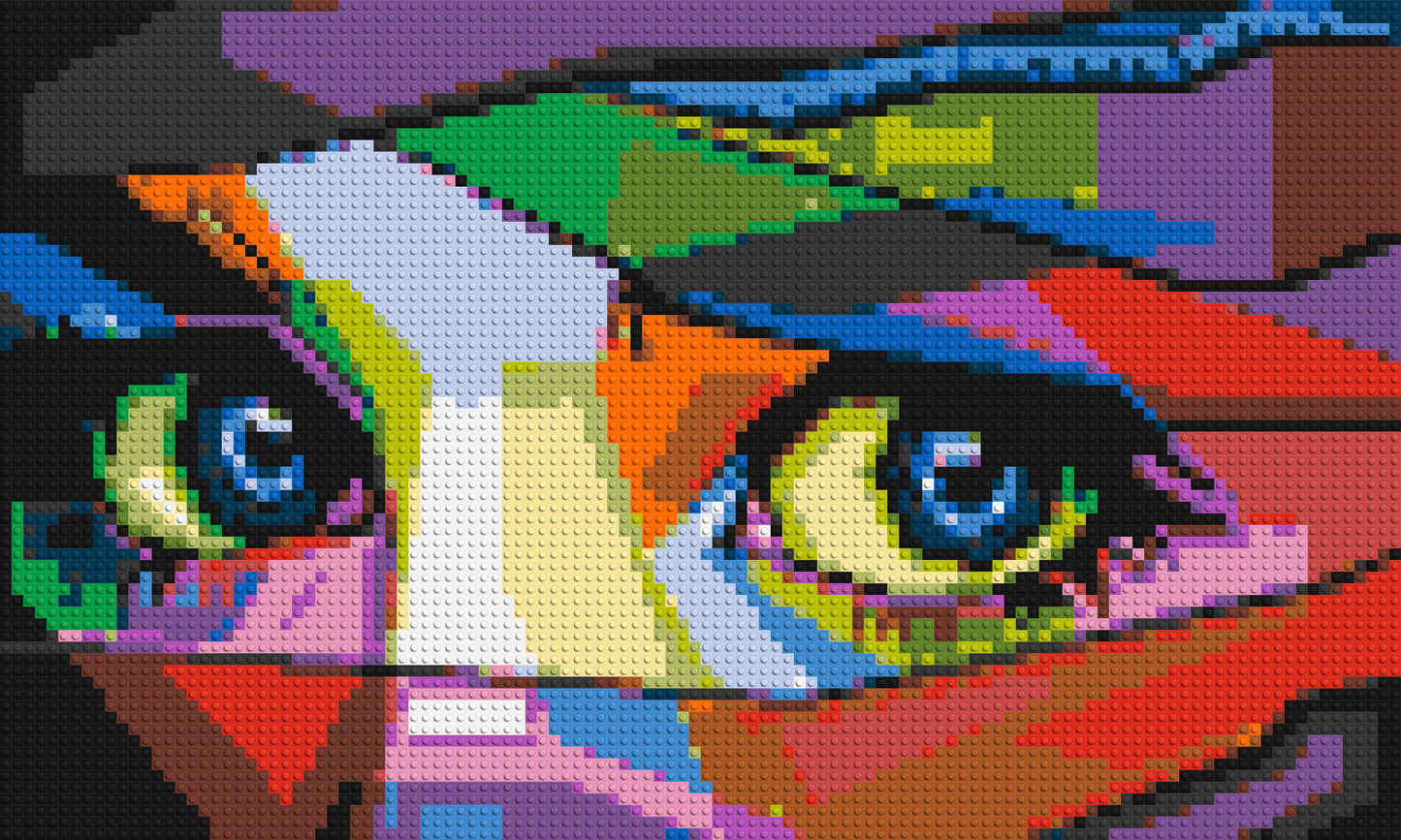 Colourful Gaze - Brick Art Mosaic Kit 5x3 large