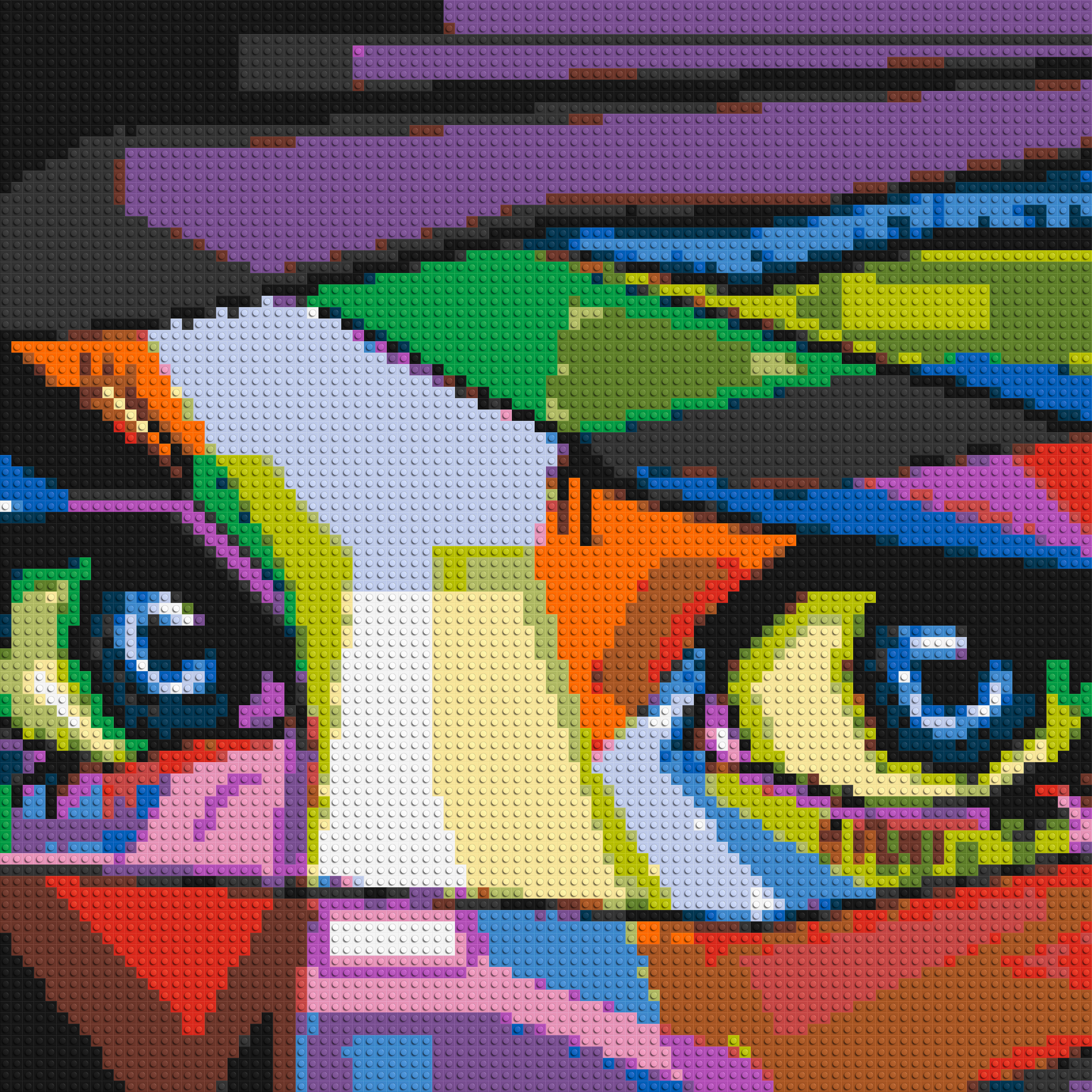 Colourful Gaze - Brick Art Mosaic Kit 4x4 large