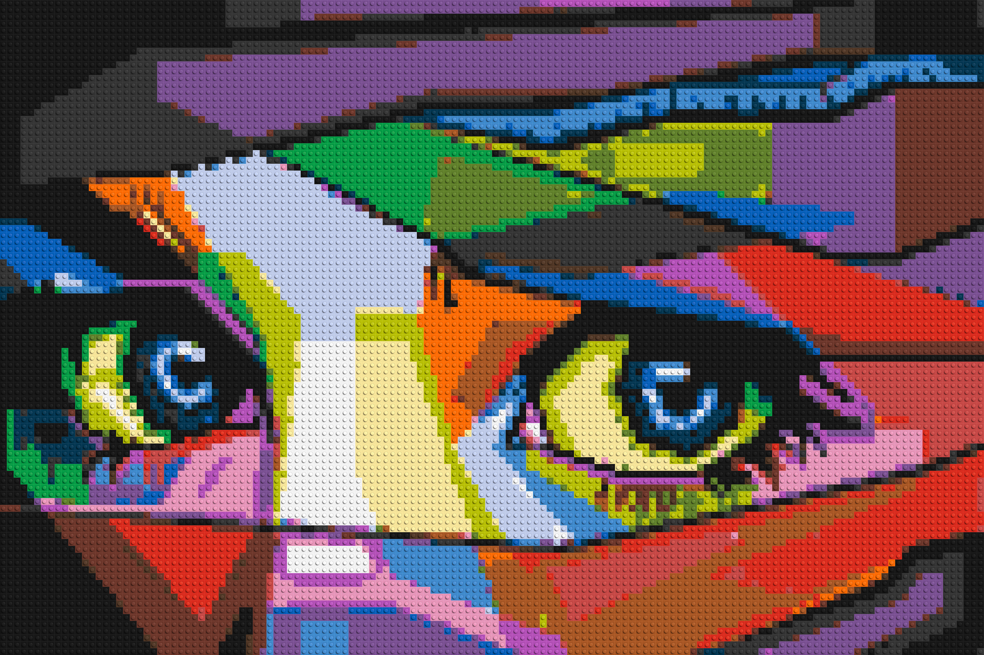 Colourful Gaze - Brick Art Mosaic Kit 6x4 large