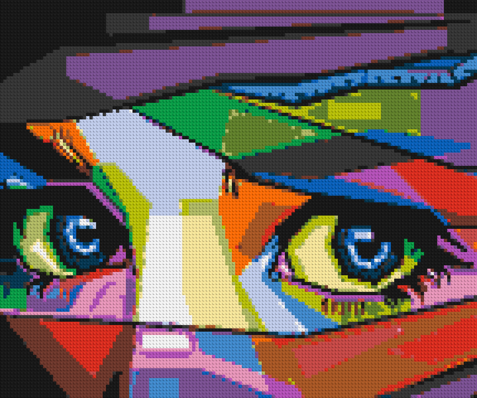 Colourful Gaze - Brick Art Mosaic Kit 6x5 large