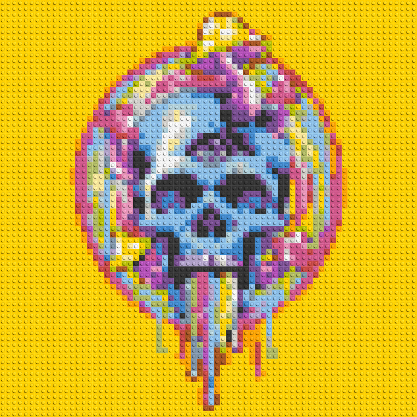 Colourful Magic Skull - Brick Art Mosaic Kit 3x3 large