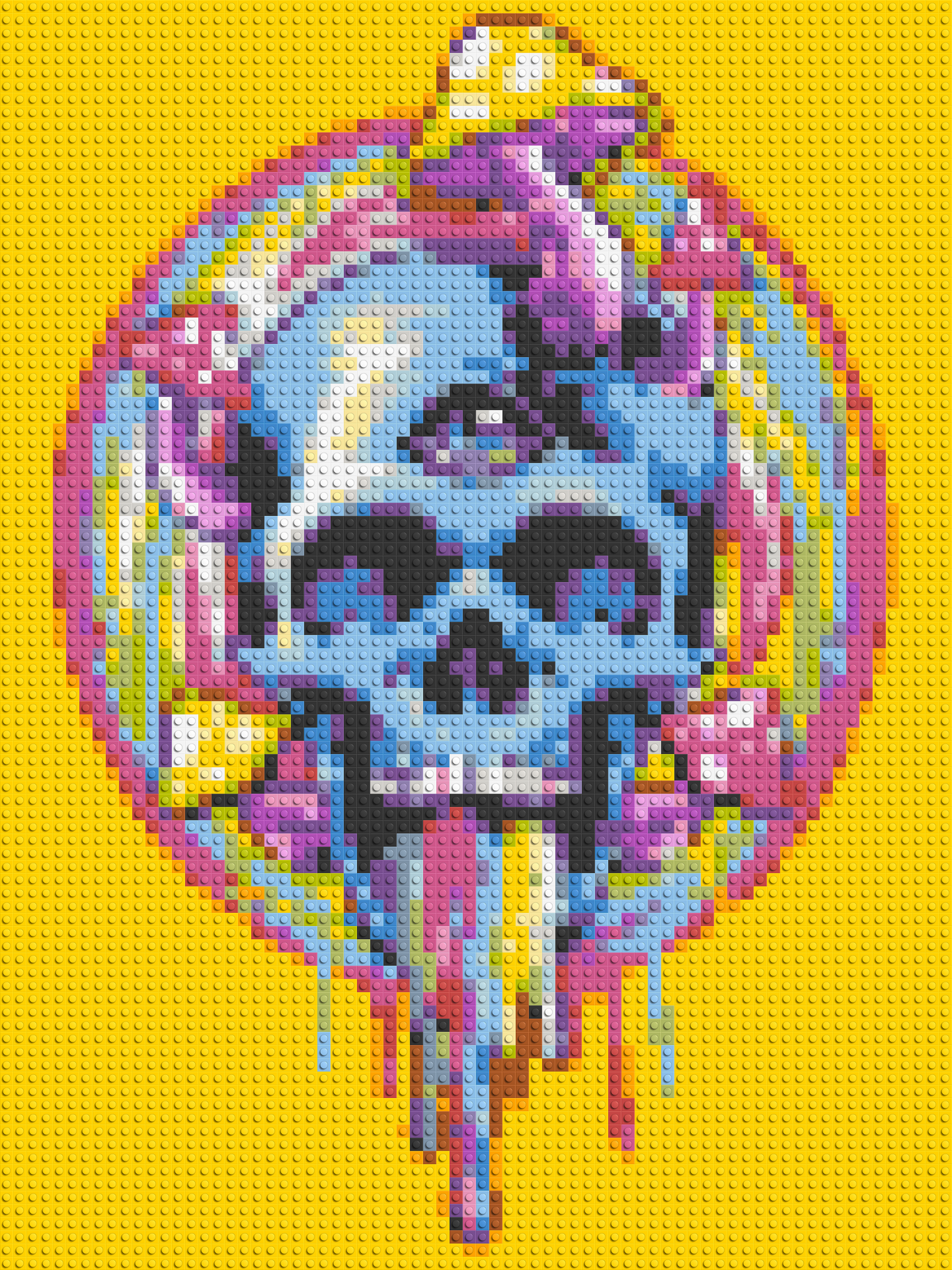 Colourful Magic Skull - Brick Art Mosaic Kit 3x4 large