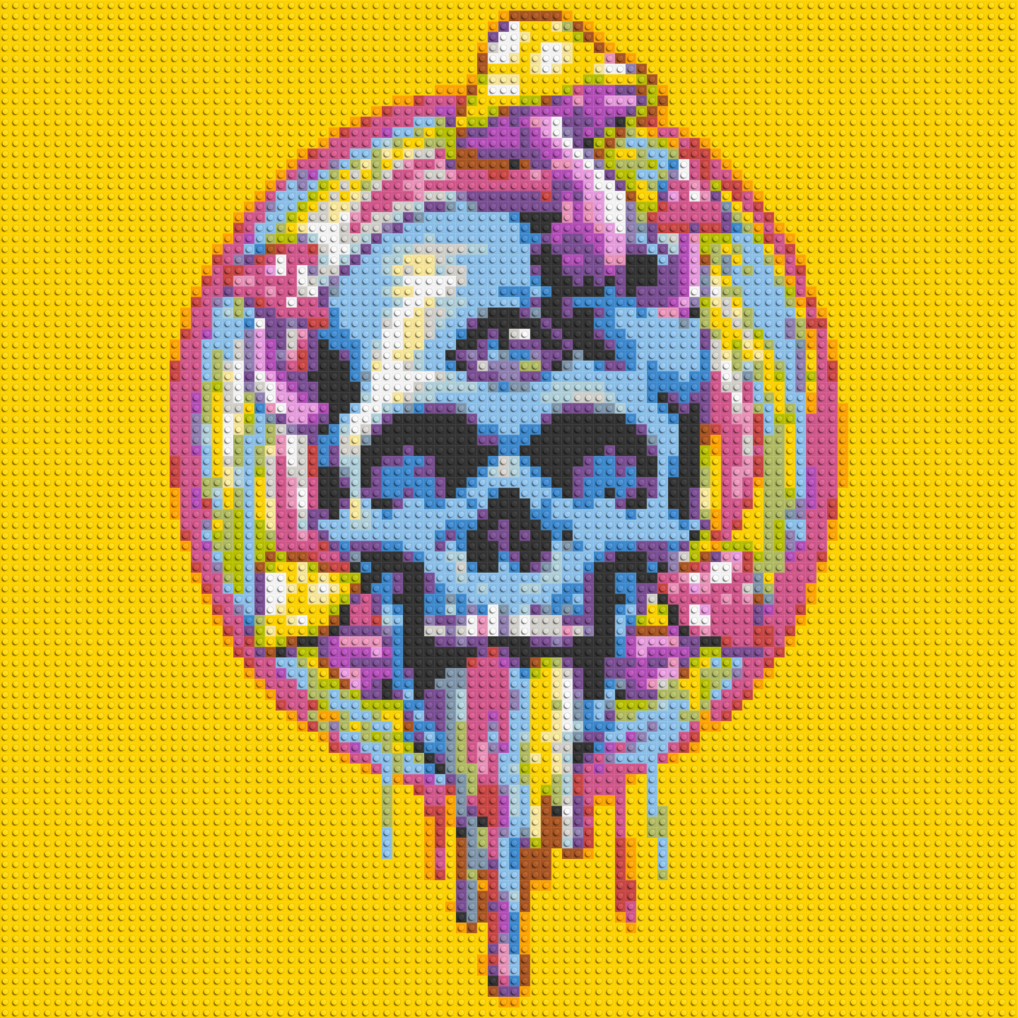 Colourful Magic Skull - Brick Art Mosaic Kit 4x4 large