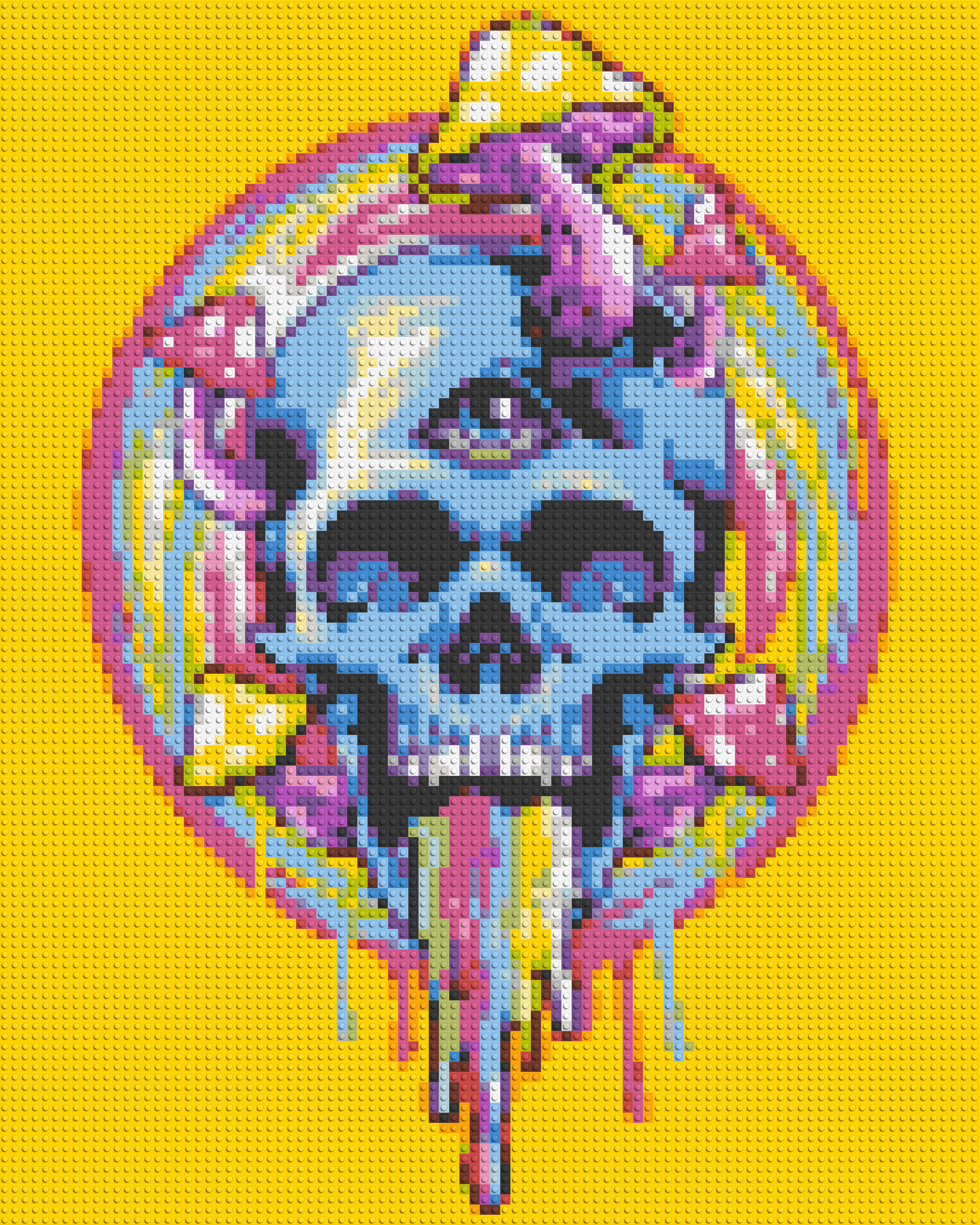 Colourful Magic Skull - Brick Art Mosaic Kit 4x5 large