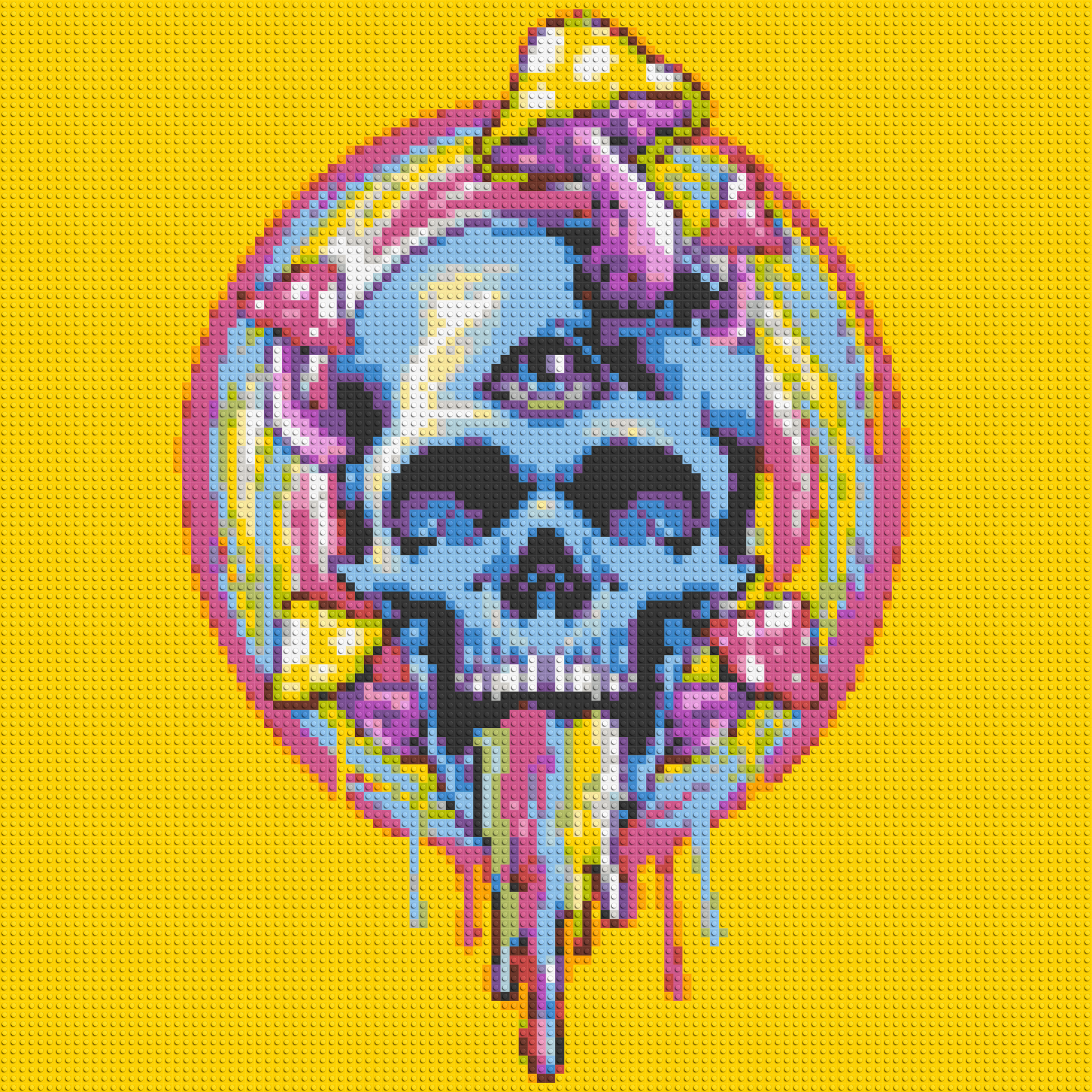 Colourful Magic Skull - Brick Art Mosaic Kit 5x5 large