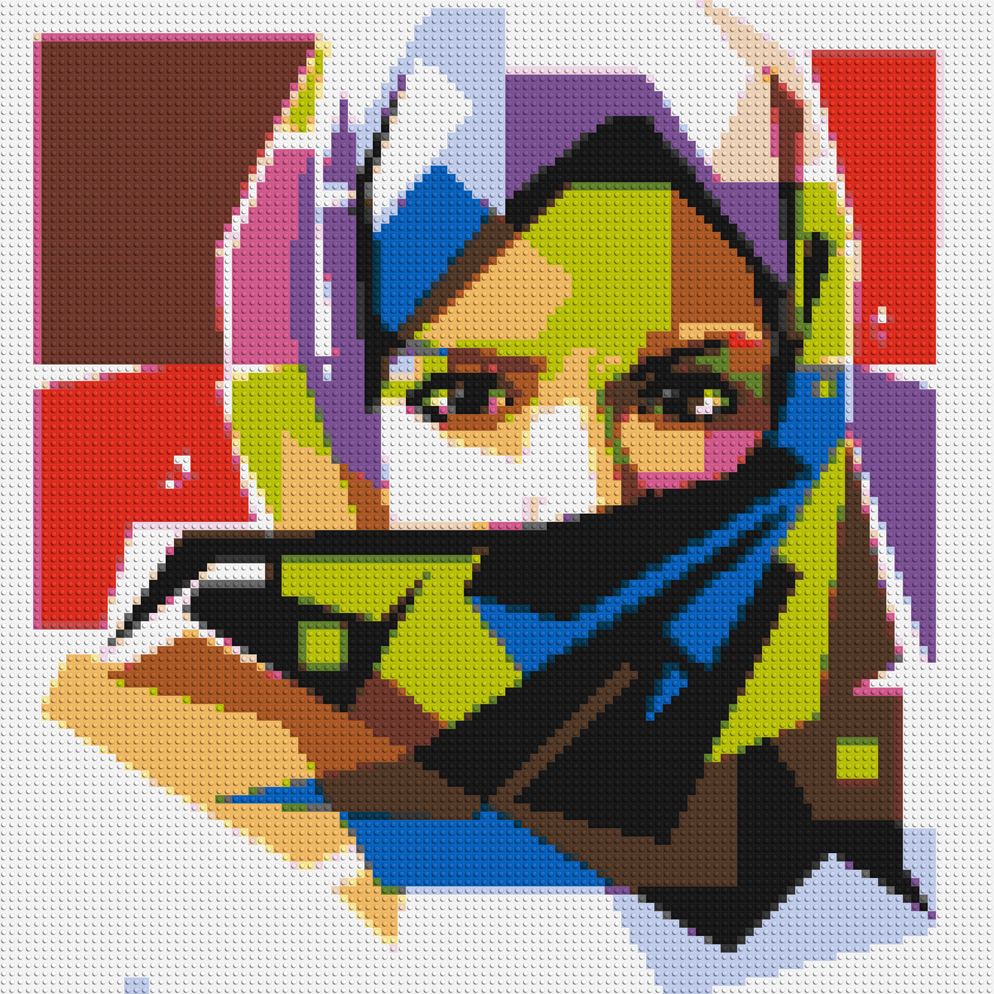 Colourful Woman with Hijab - Brick Art Mosaic Kit 5x5 large