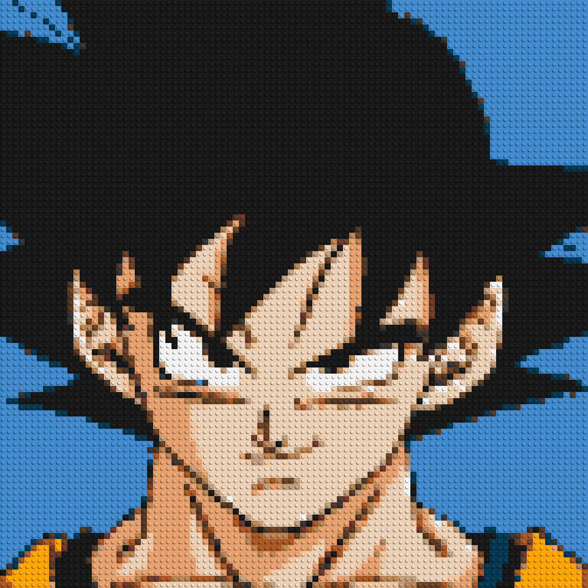 Goku - Brick Art Mosaic Kit 4x4 large