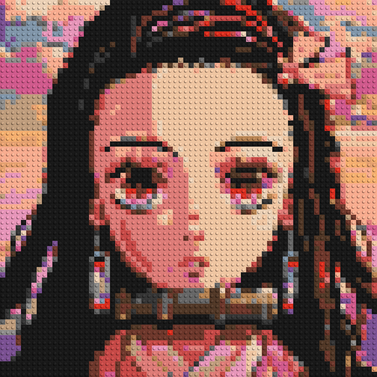 Nezuko Pixel Art - Brick Art Mosaic Kit 3x3 large