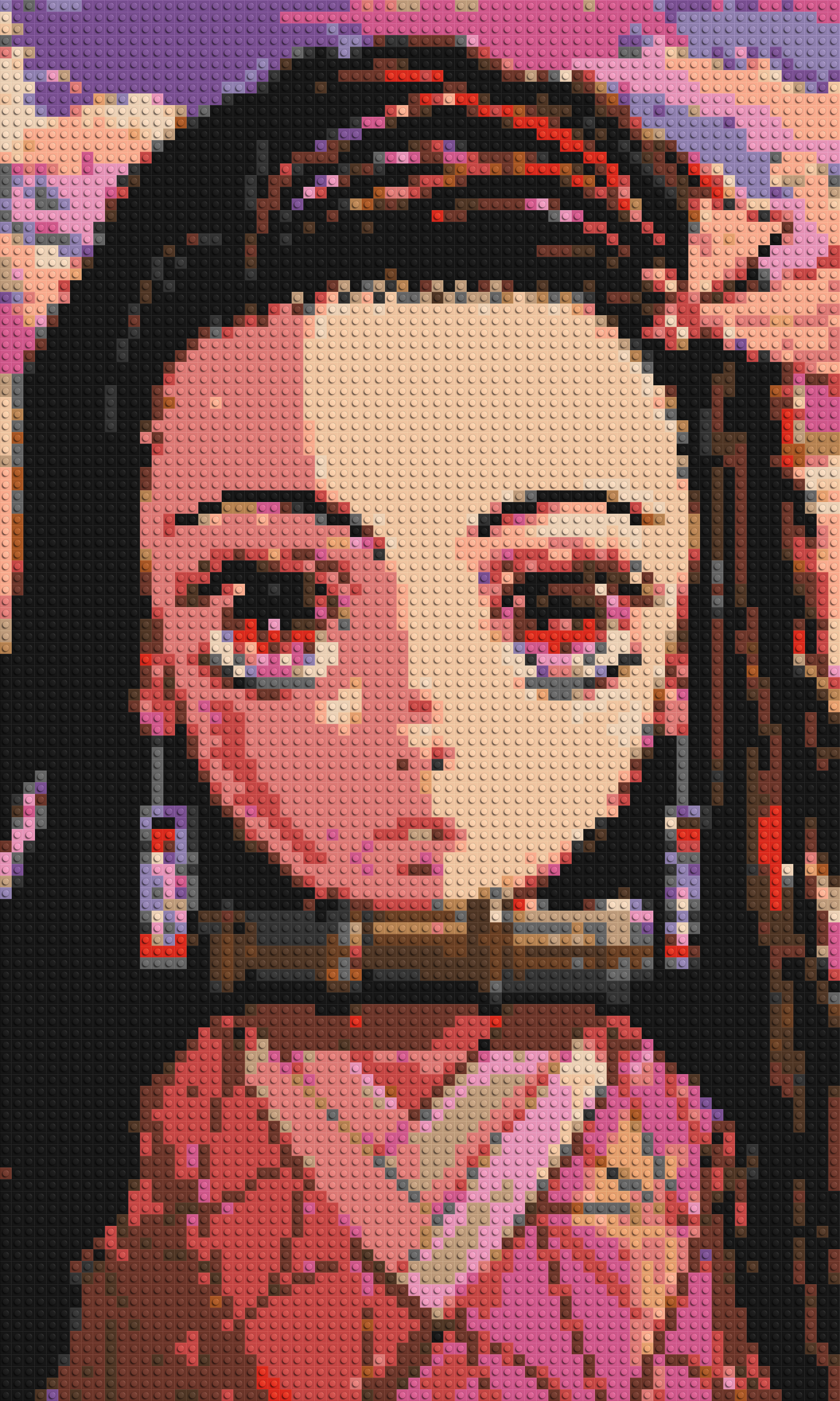 Nezuko Pixel Art - Brick Art Mosaic Kit 3x5 large