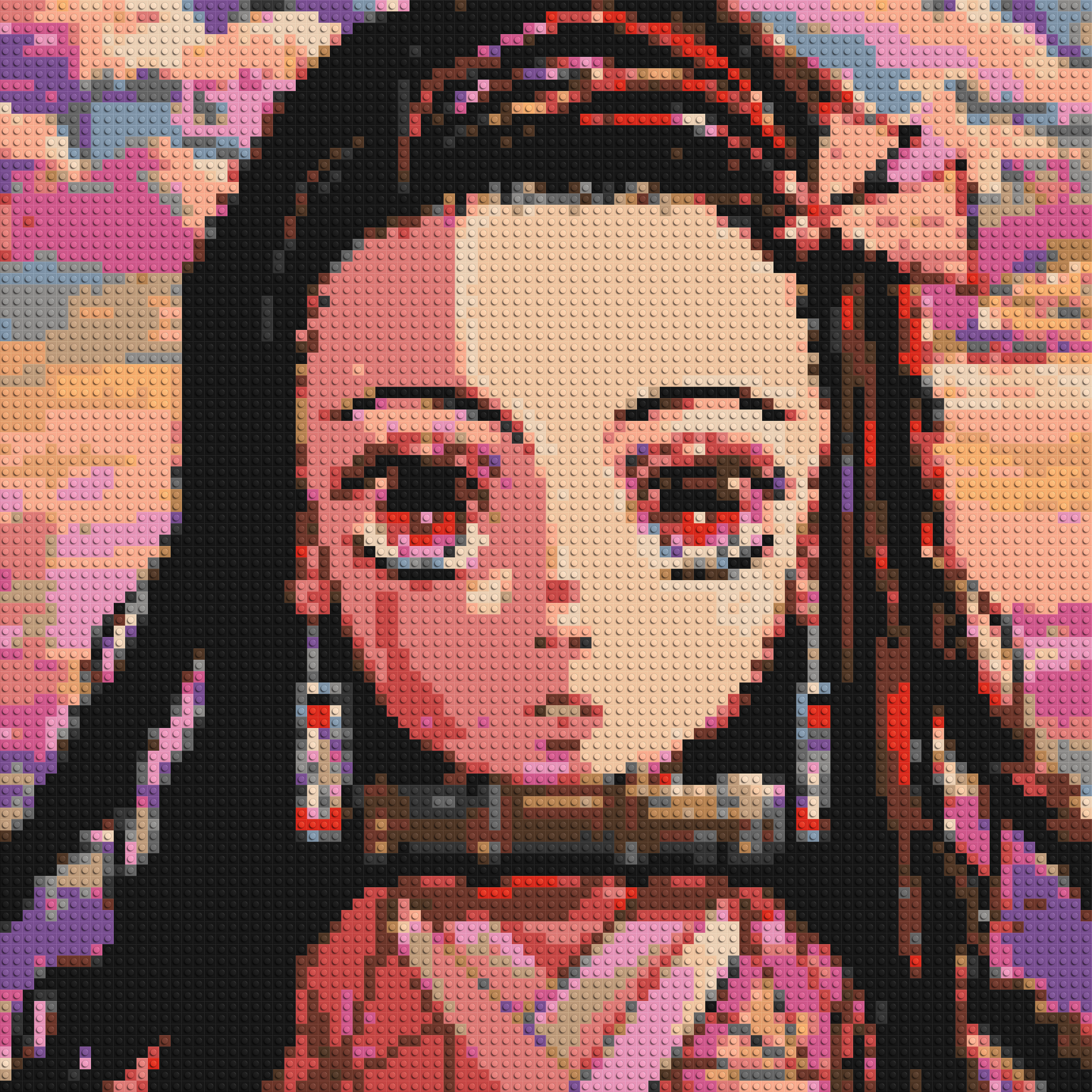 Nezuko Pixel Art - Brick Art Mosaic Kit 4x4 large