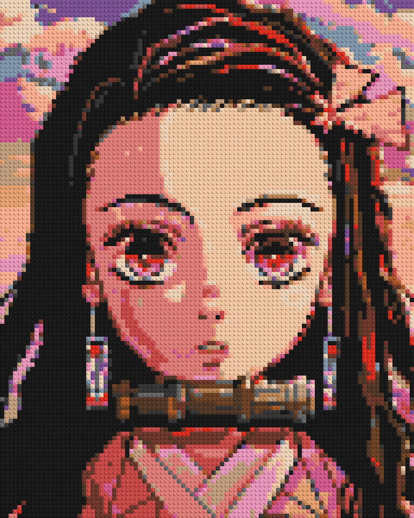 Nezuko Pixel Art - Brick Art Mosaic Kit 4x5 large