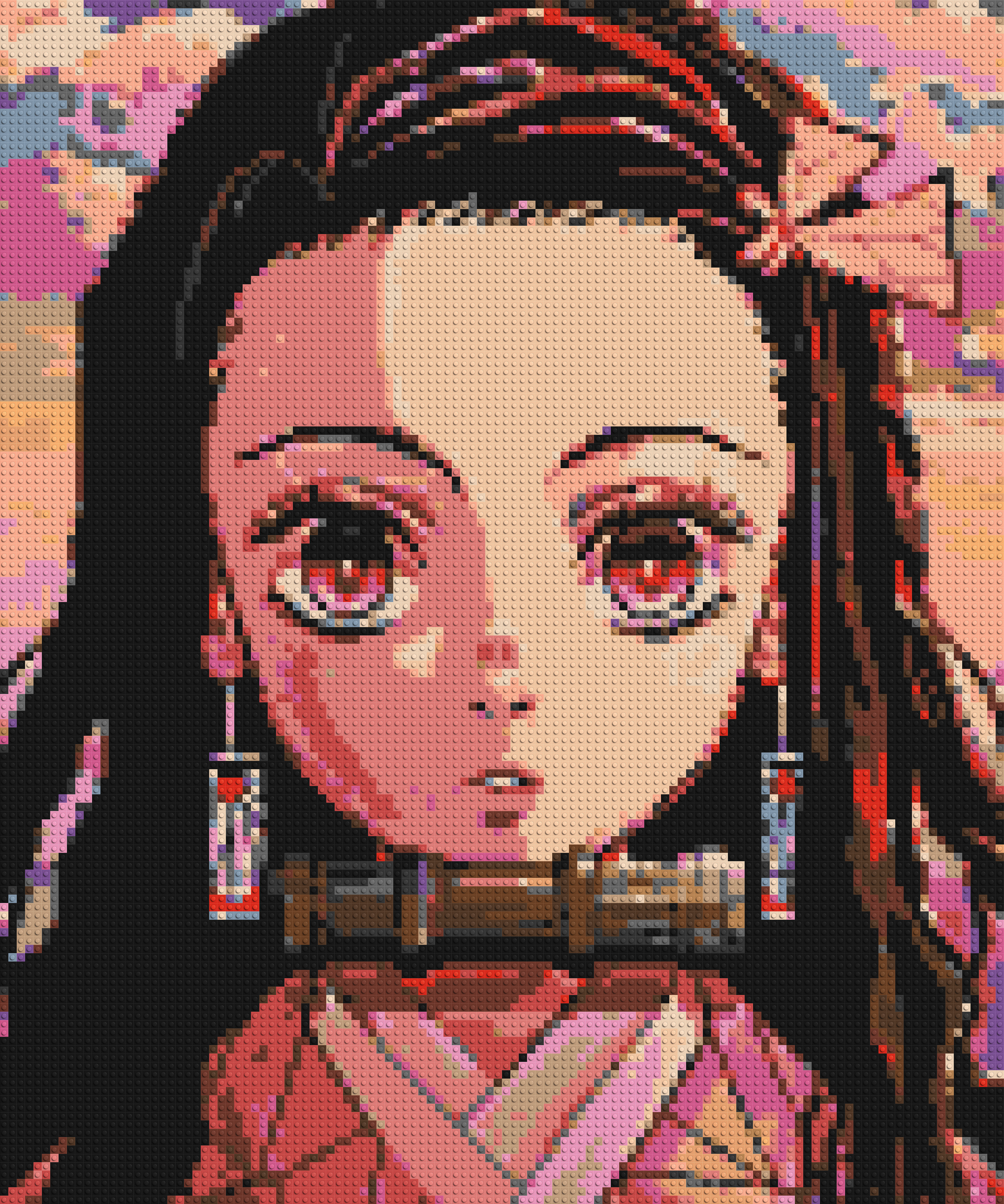 Nezuko Pixel Art - Brick Art Mosaic Kit 5x6 large