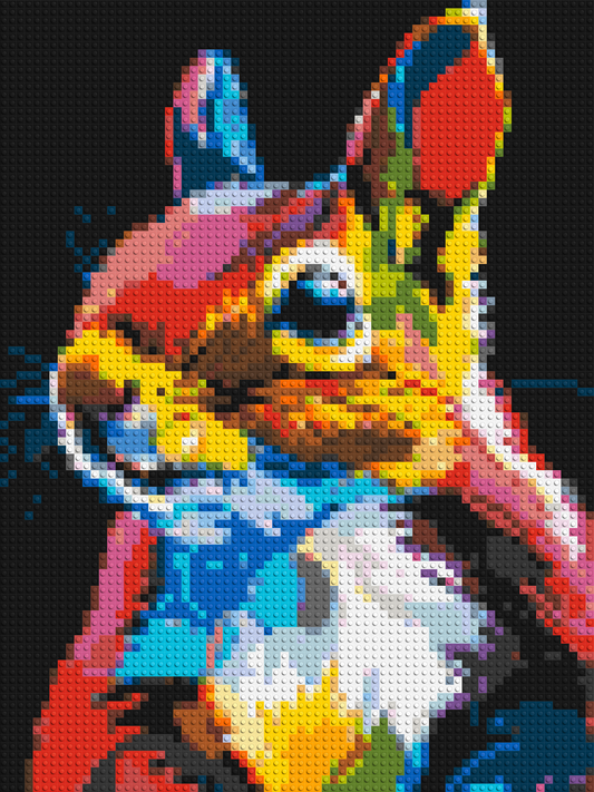 Squirrel Colourful Pop Art - Brick Art Mosaic Kit 3x4 large