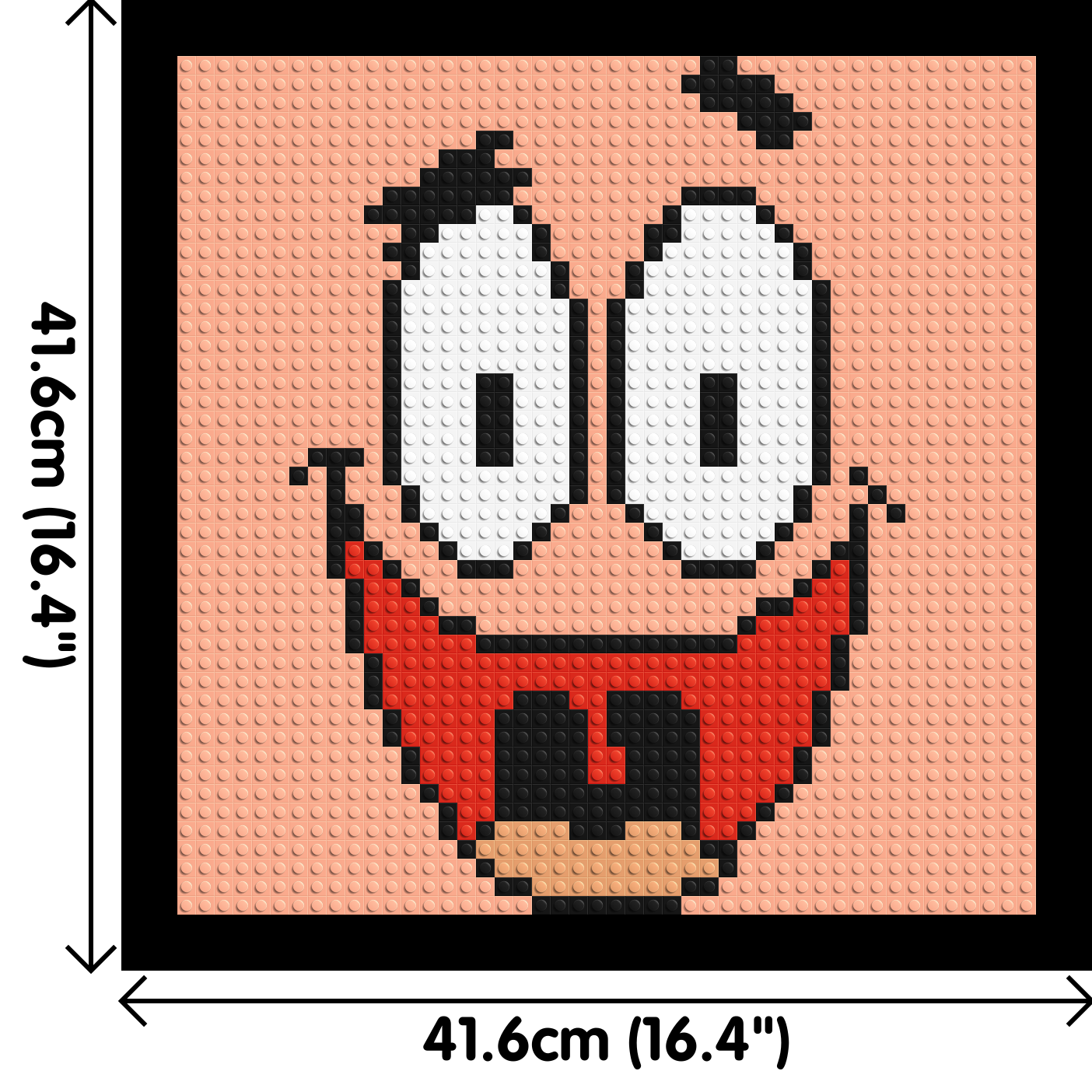 Patrick Star - Brick Art Mosaic Kit 2x2 dimensions with frame