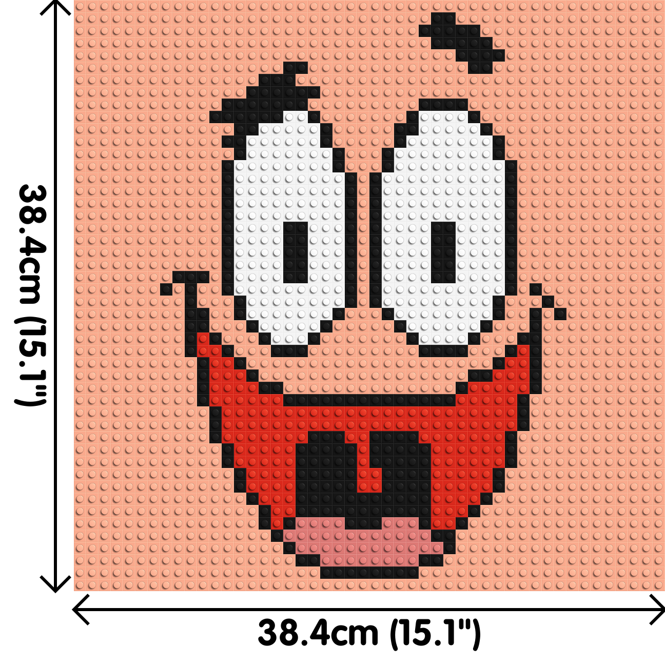 Patrick Star - Brick Art Mosaic Kit 2x2 dimensions