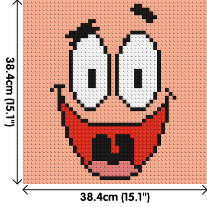 Patrick Star - Brick Art Mosaic Kit 2x2 large