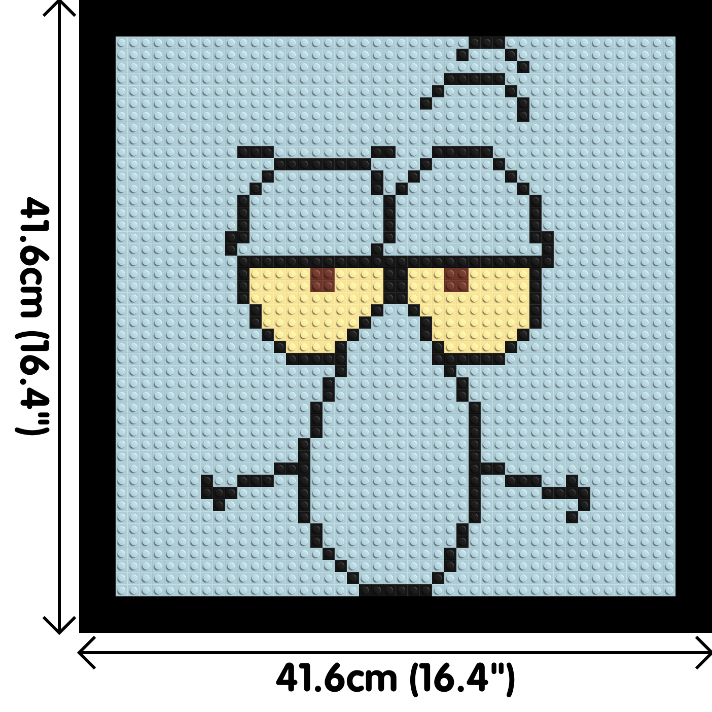 Squidward - Brick Art Mosaic Kit 2x2 dimensions with frame