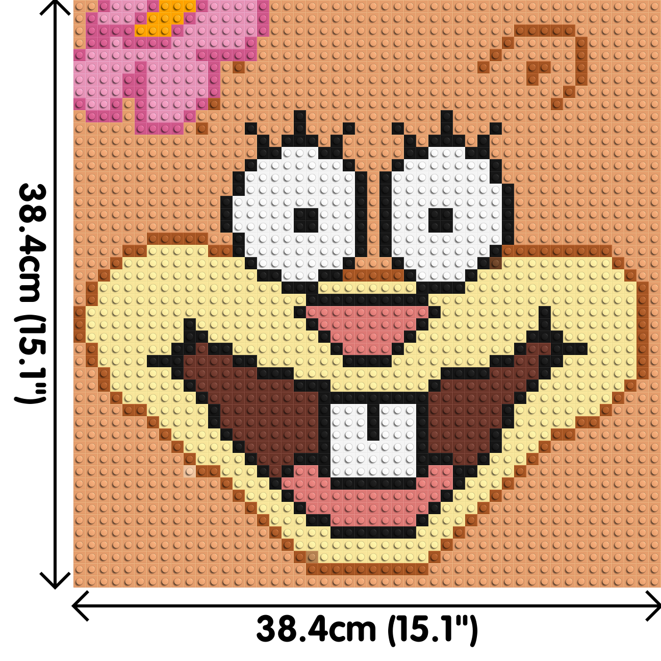 Sandy Cheeks - Brick Art Mosaic Kit 2x2 dimensions