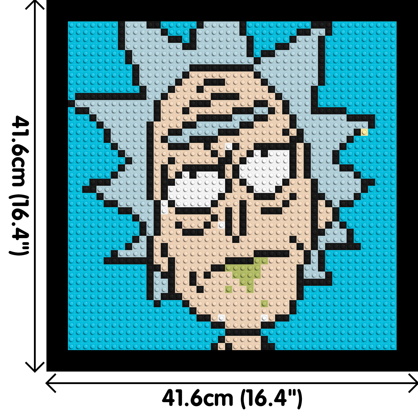 Rick Sanchez - Brick Art Mosaic Kit 2x2 dimensions with frame