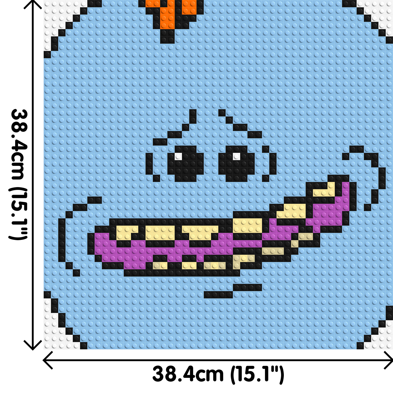 Mr. Meeseeks - Brick Art Mosaic Kit 2x2 dimensions