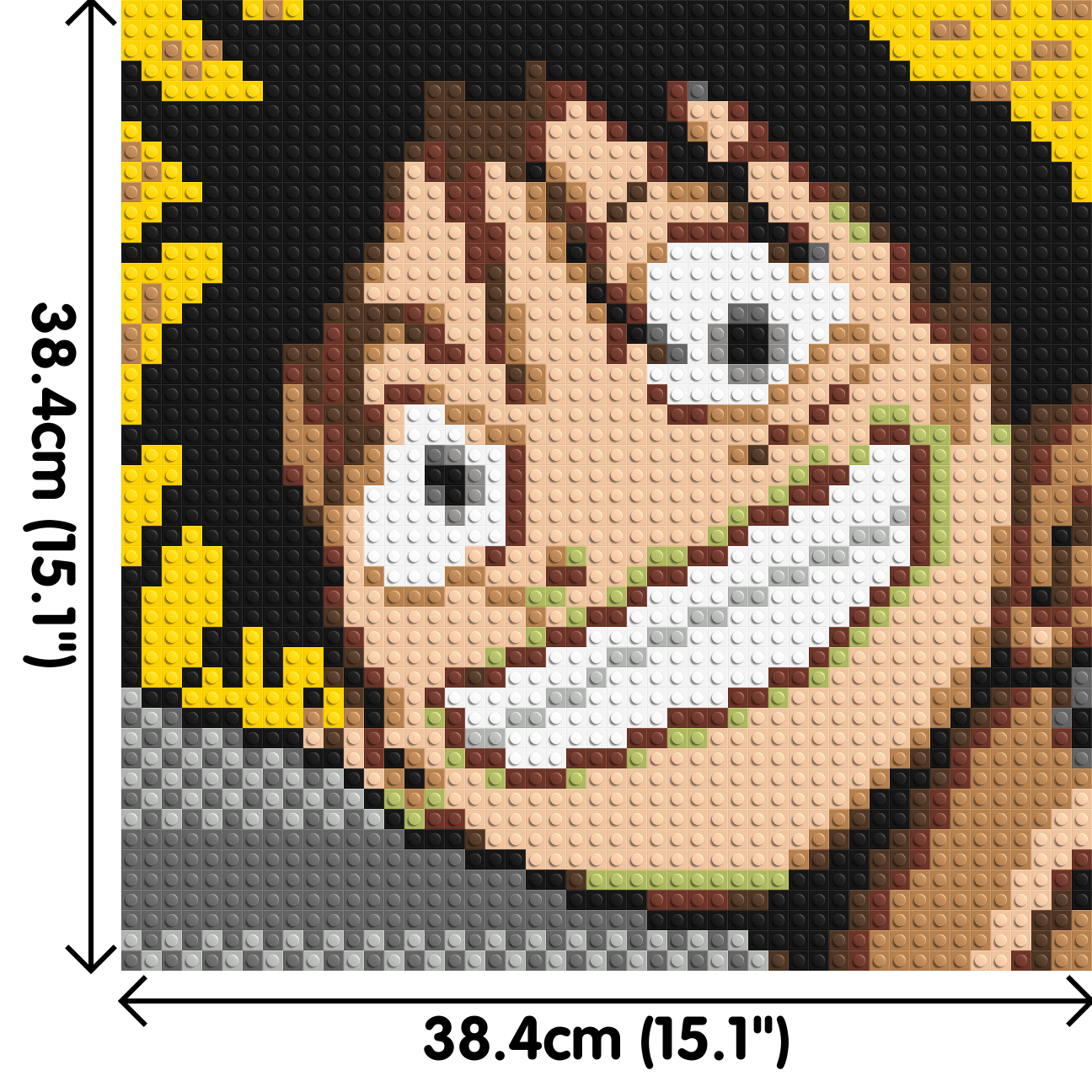 Monkey D. Luffy #2 (One Piece) - Brick Art Mosaic Kit 2x2 dimensions