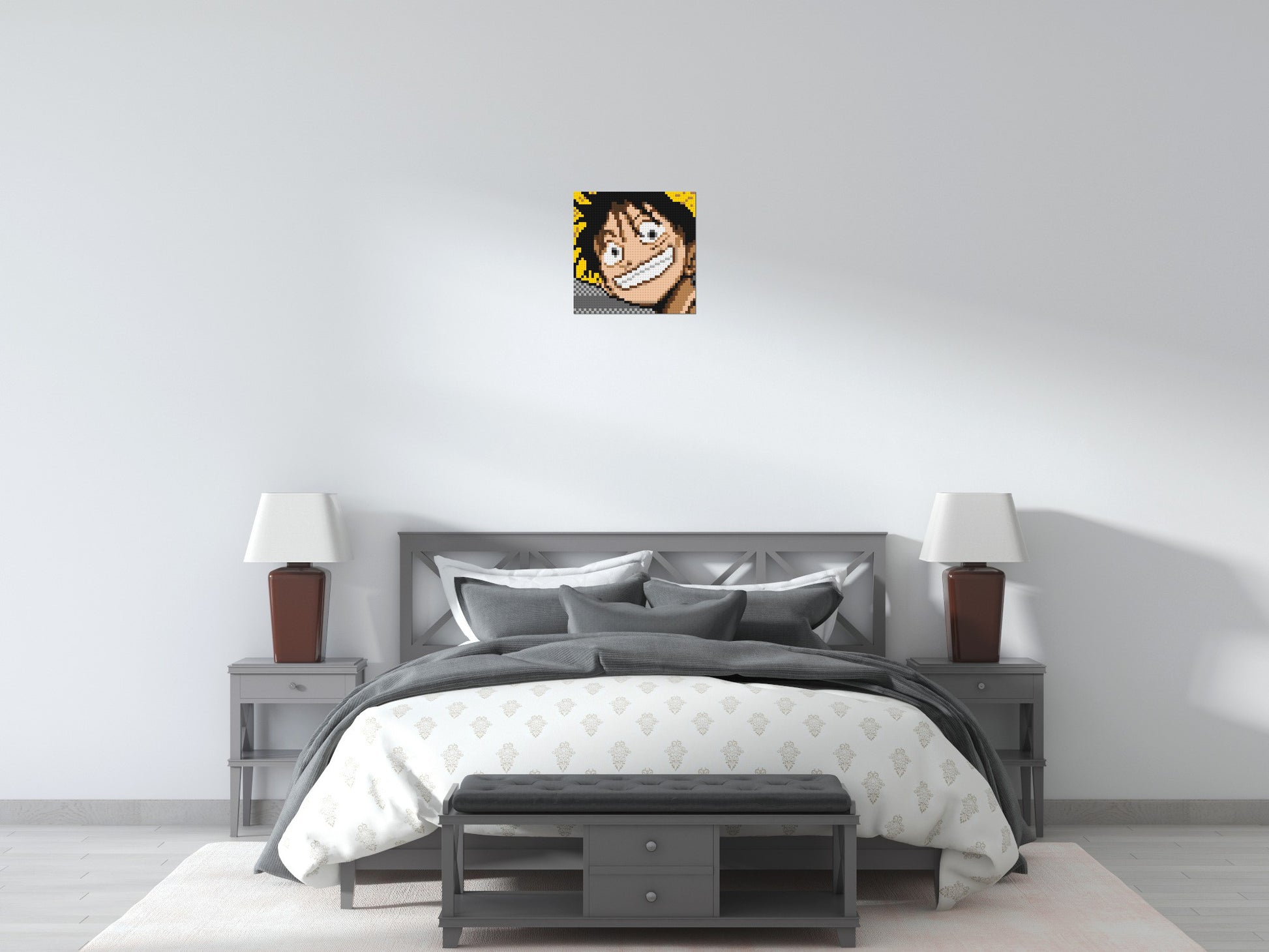 Monkey D. Luffy #2 (One Piece) - Brick Art Mosaic Kit 2x2 scene