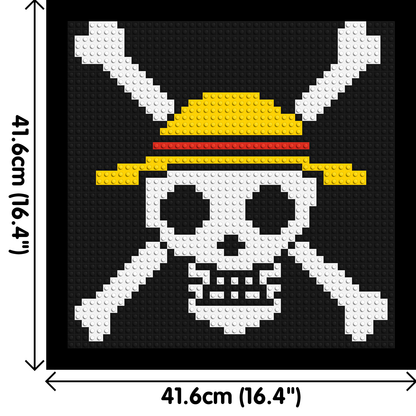 Strawhats Jolly Roger - Brick Art Mosaic Kit 2x2 large